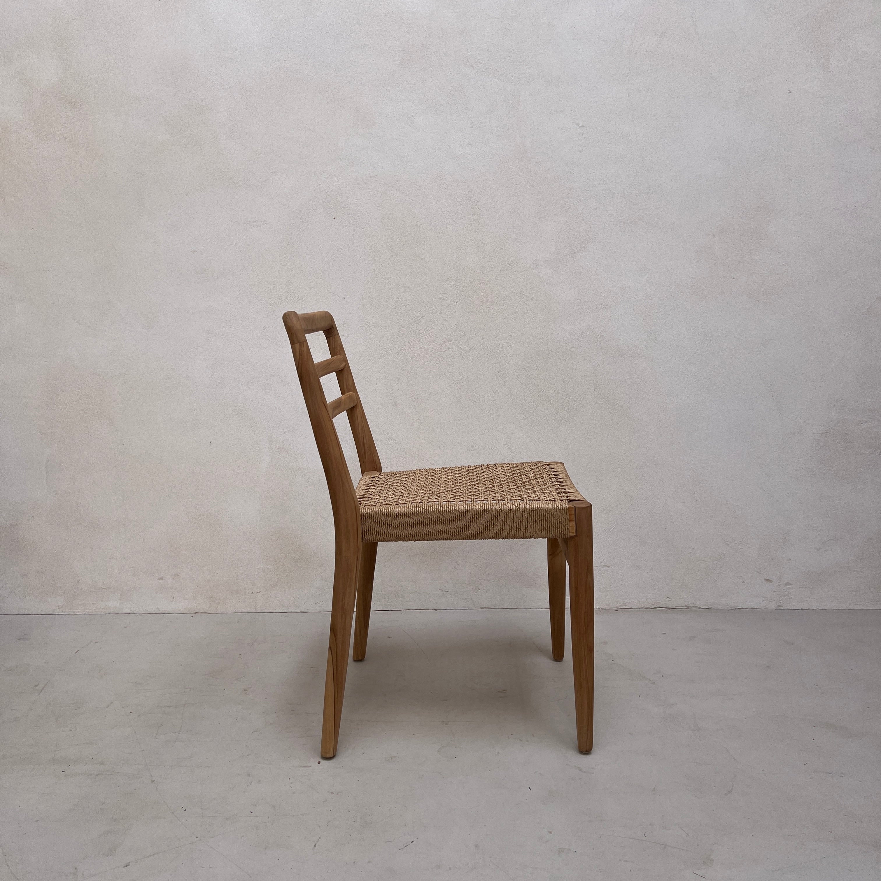 Rustic wood garden dining chair - Image 11