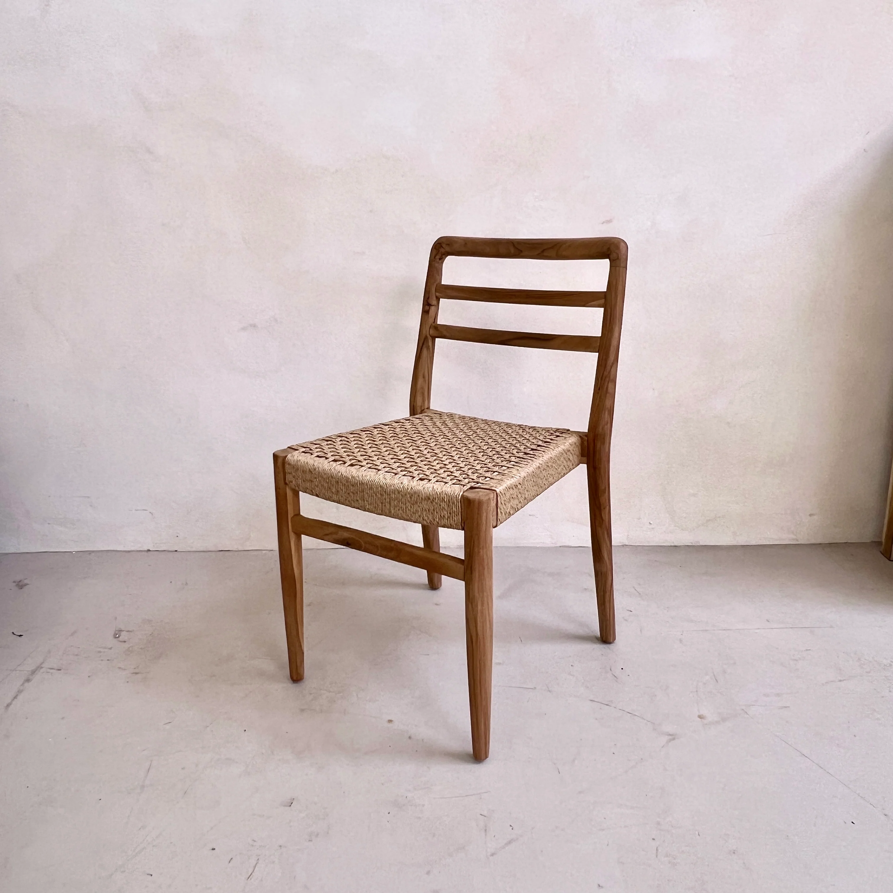 Rustic wood garden dining chair - Image 12