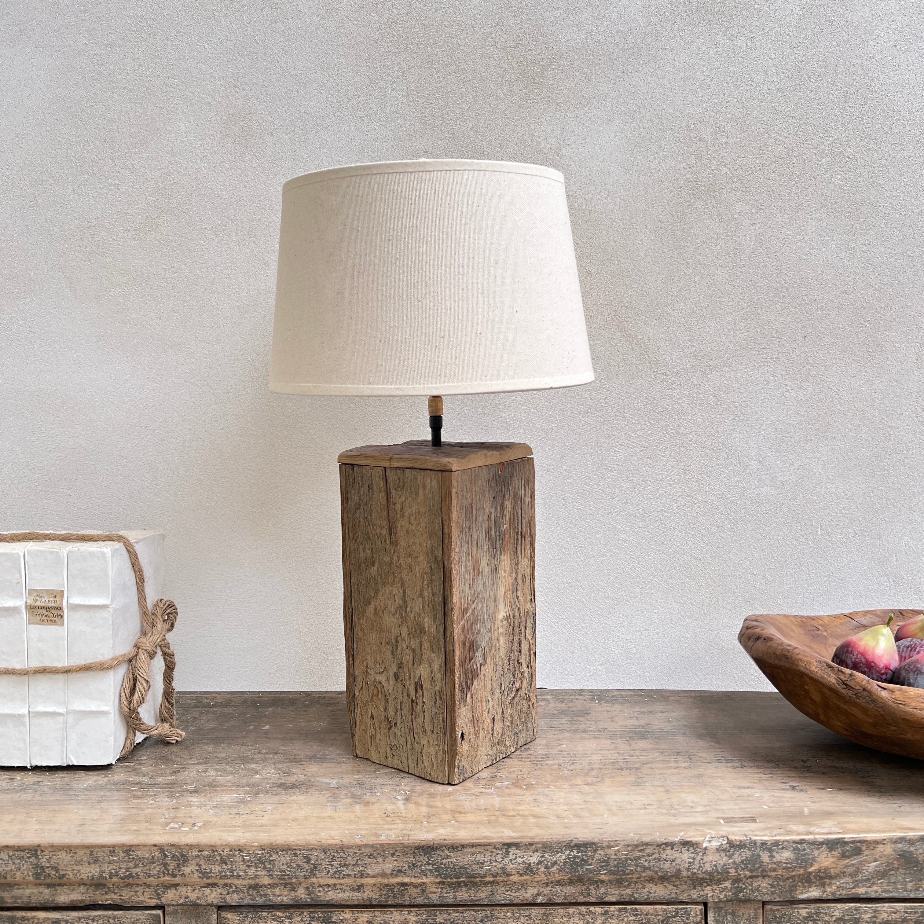 Rustic Wooden Lamp Base