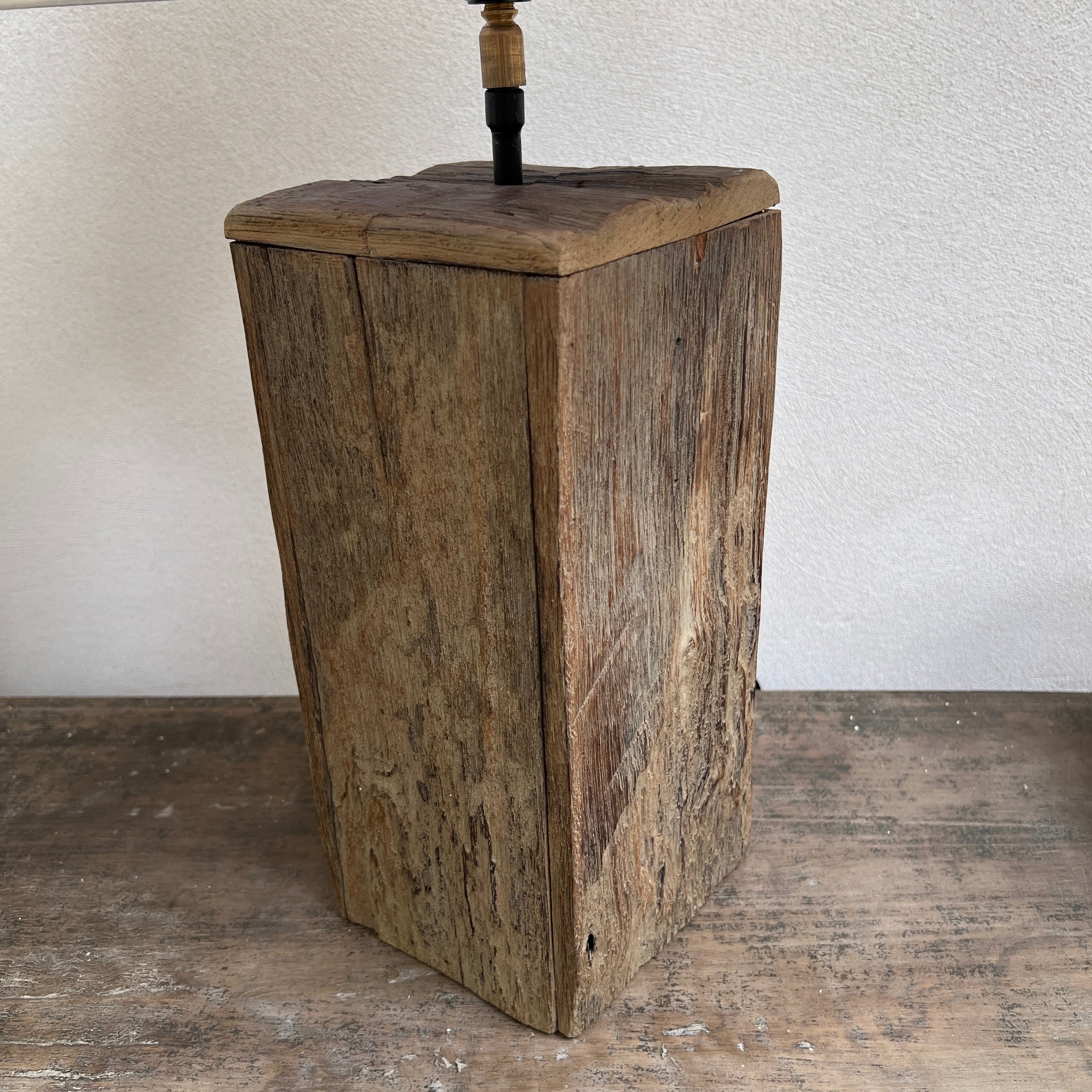Rustic Wooden Lamp Base - Image 2