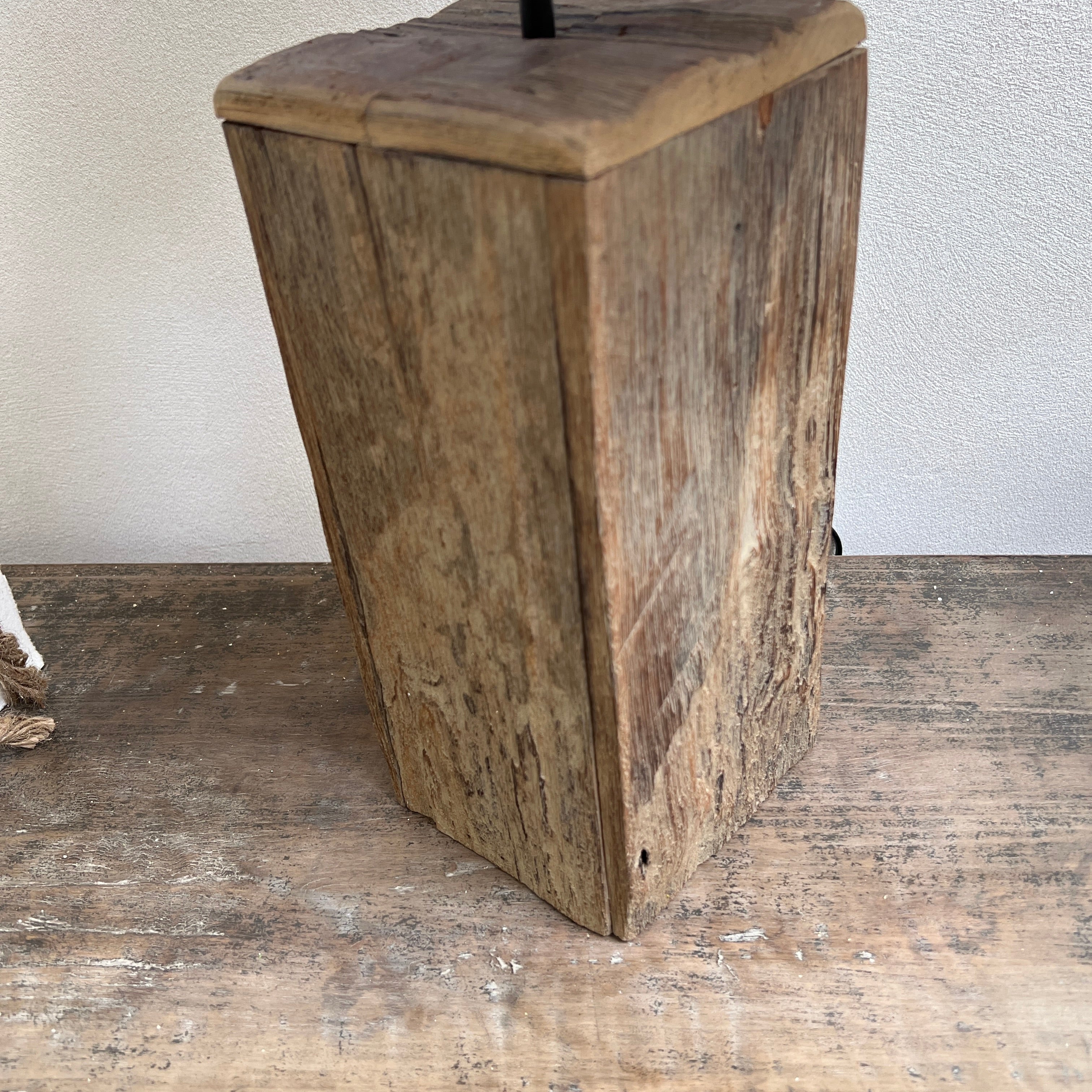 Rustic Wooden Lamp Base - Image 5