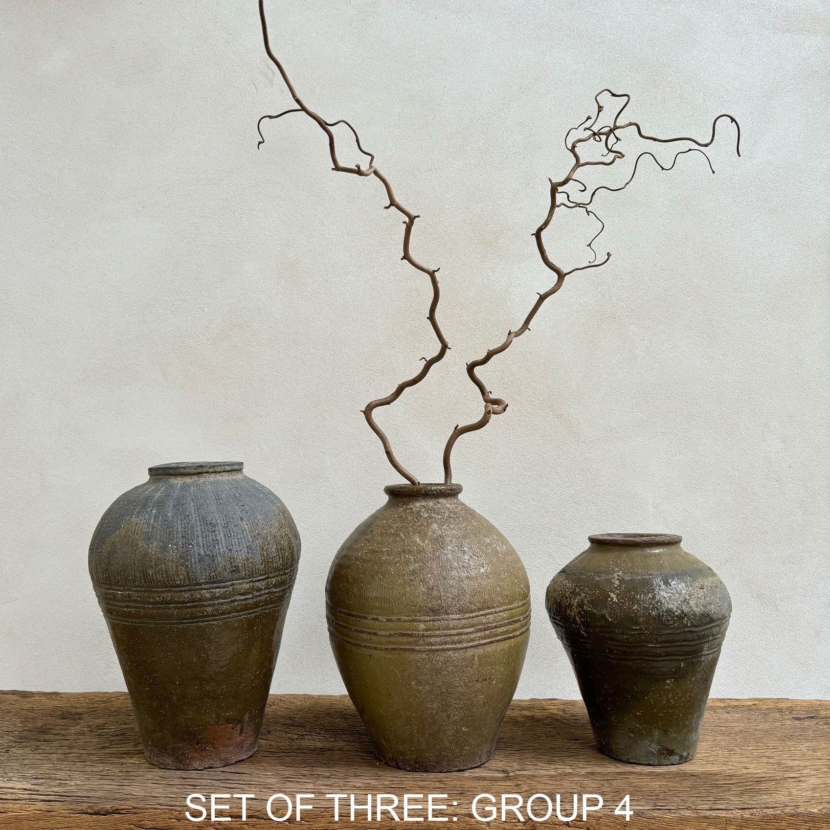 Set of three: Antique Green Preserve Pots - Image 5