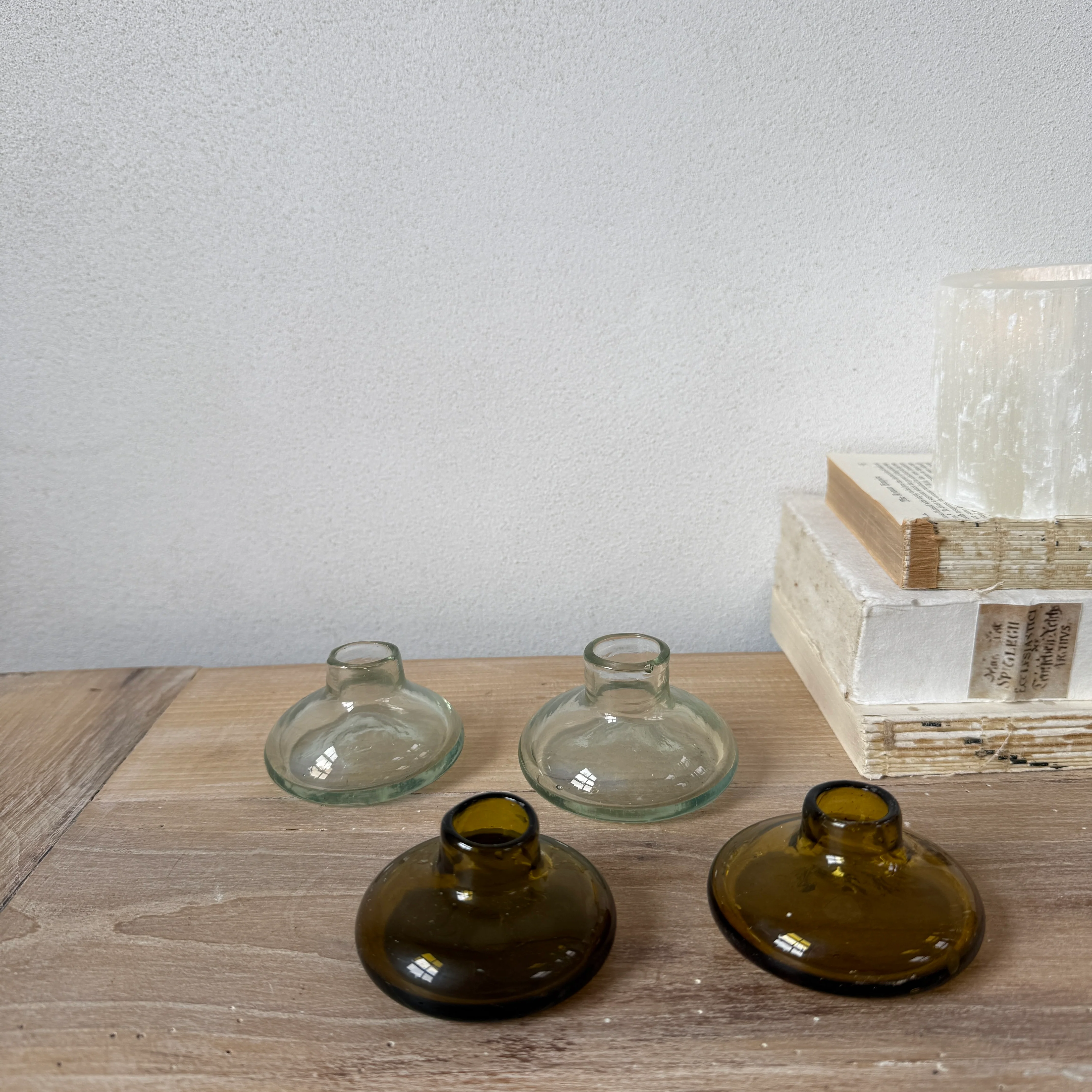 Short Glass Candle Holder - Image 2