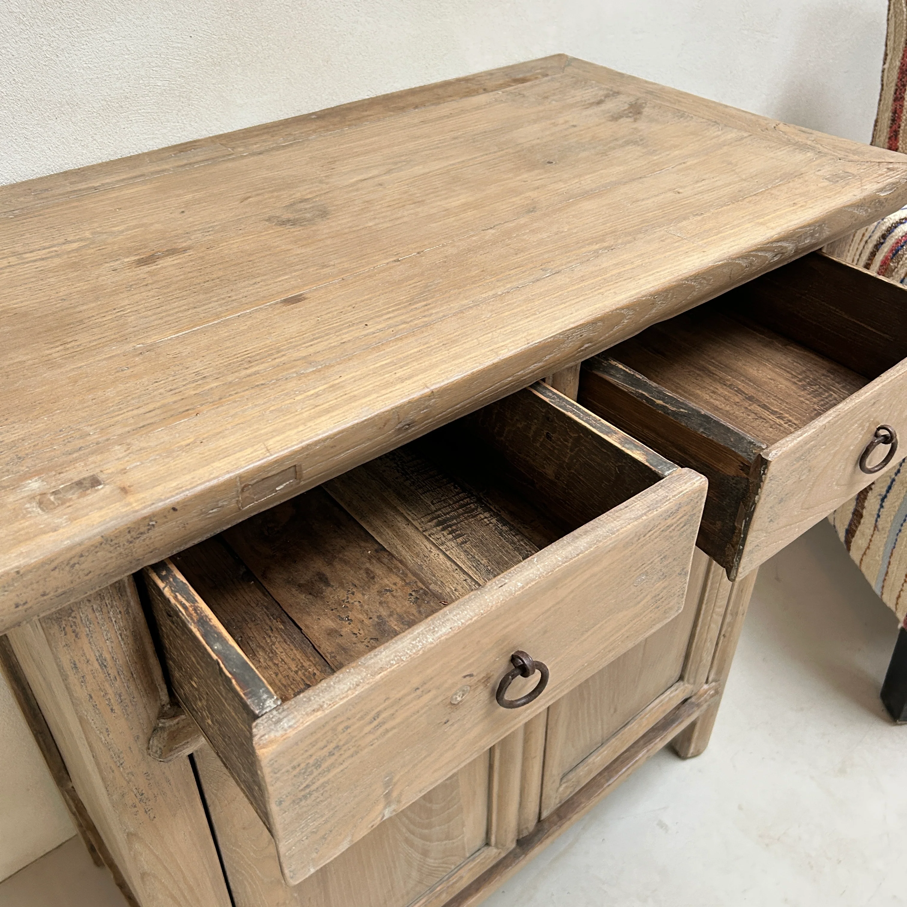 Small Antique Elm Cupboards - Image 7
