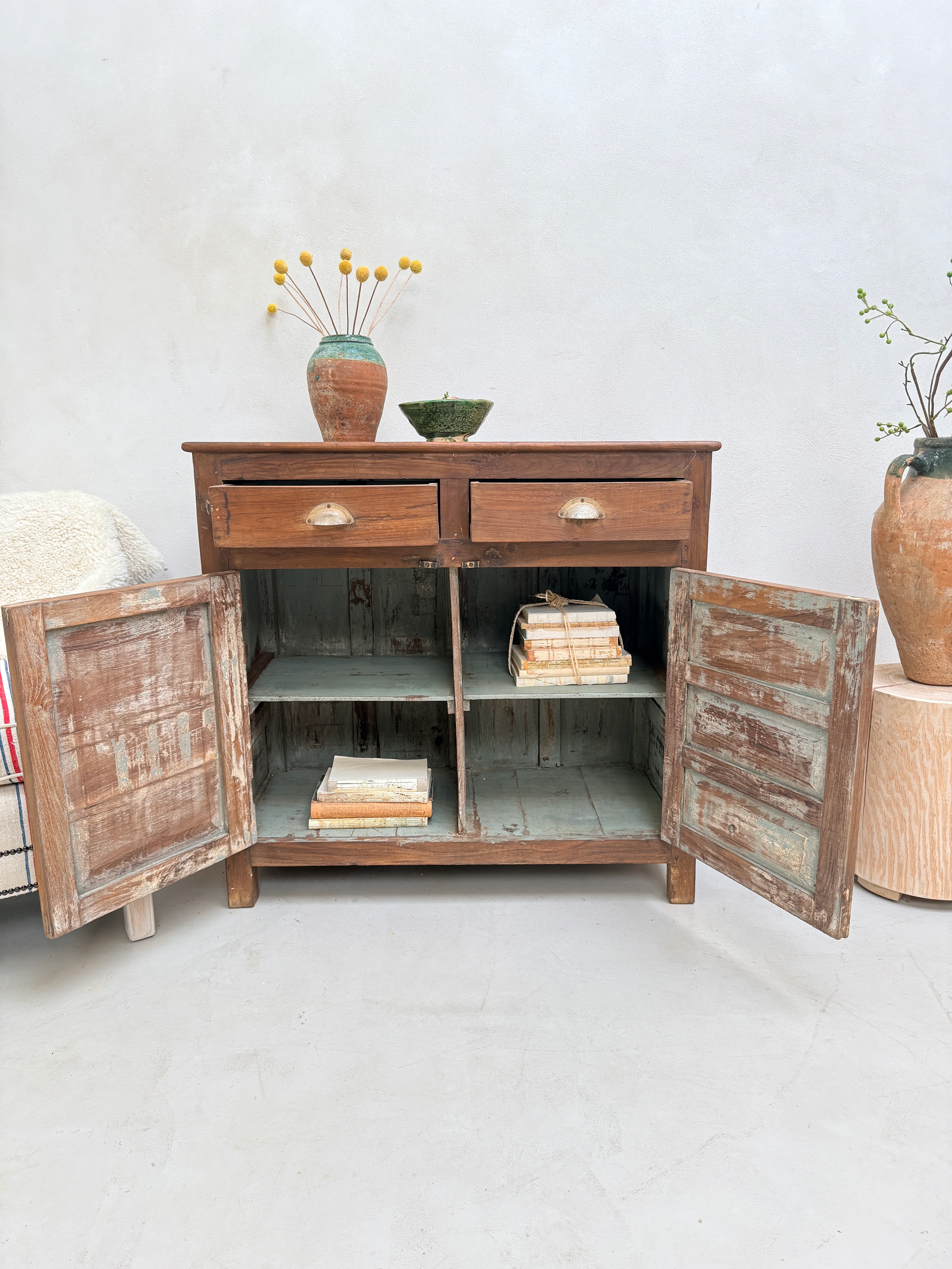 Small Antique Dark Wood Cupboard | Miles - Image 7