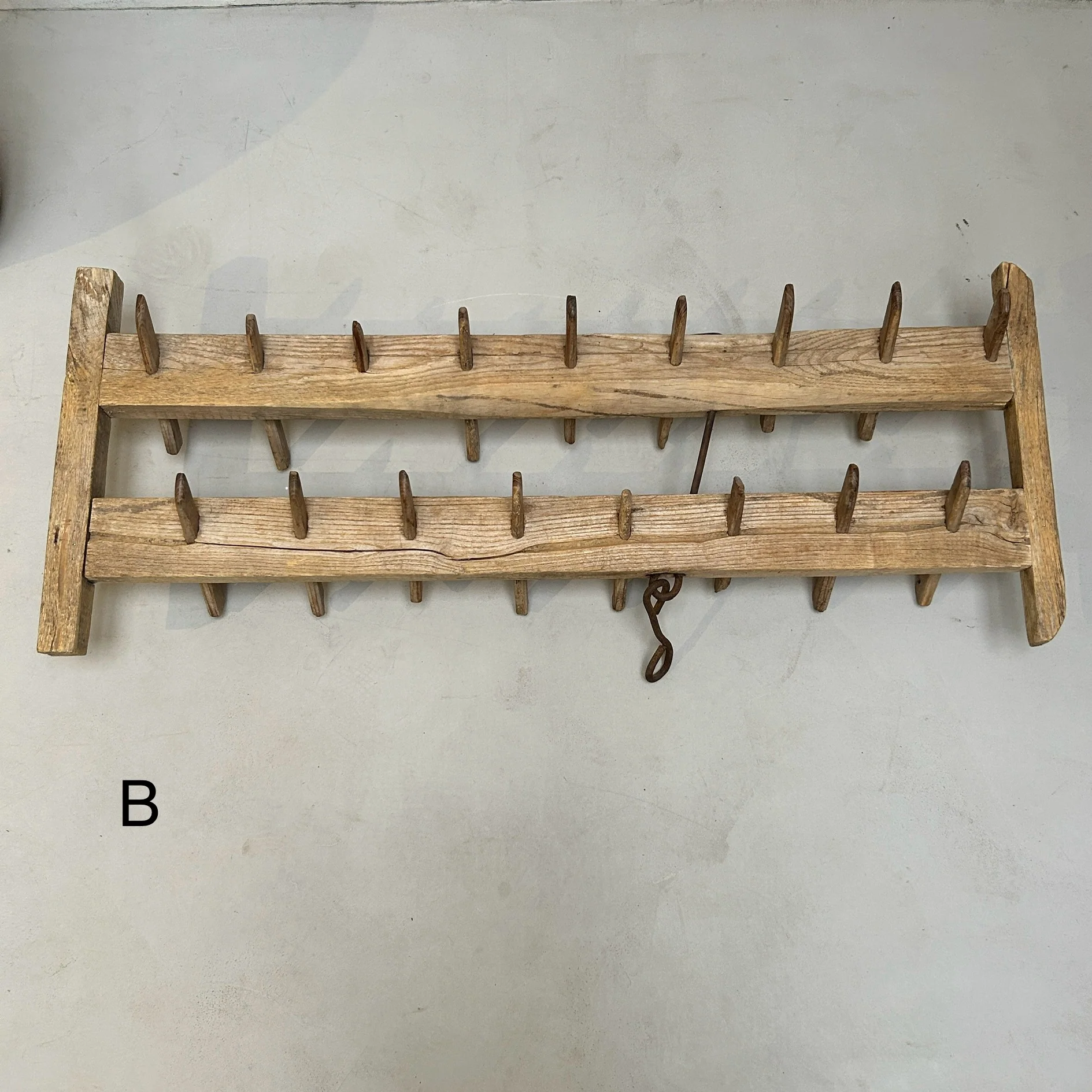 Small Antique Pale Timber Plough - Image 2