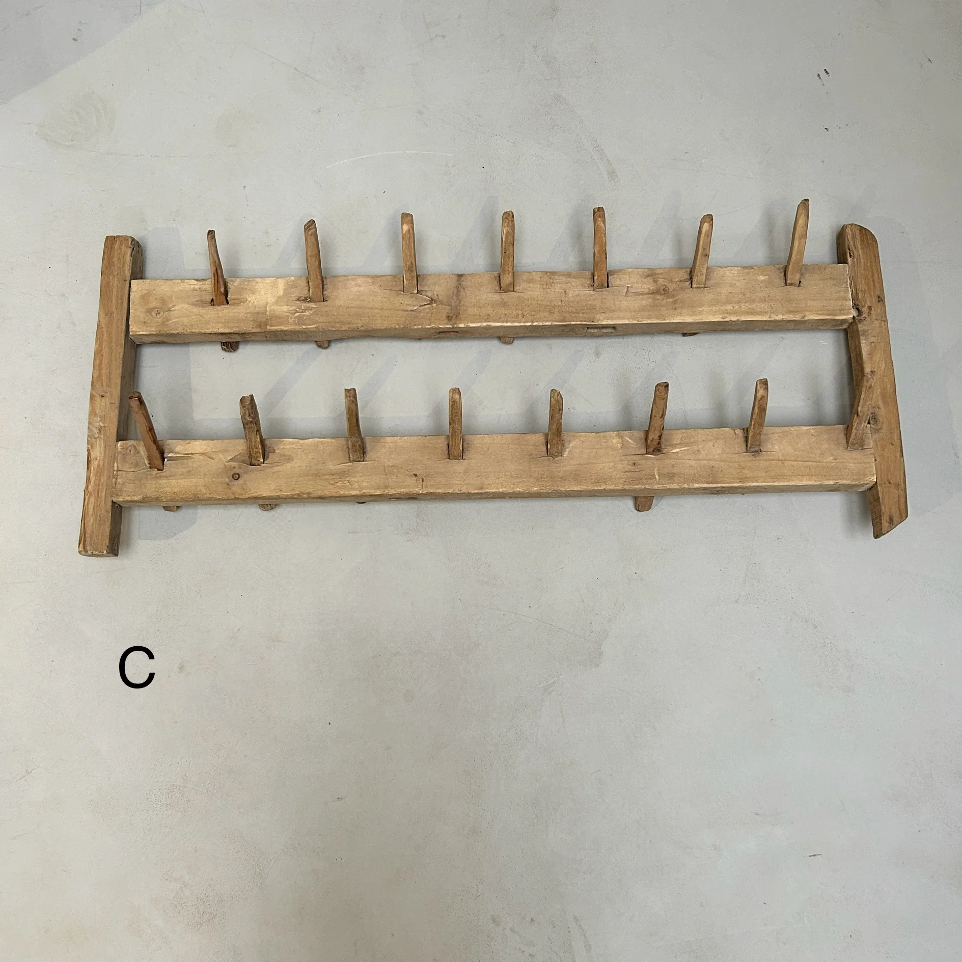 Small Antique Pale Timber Plough - Image 3