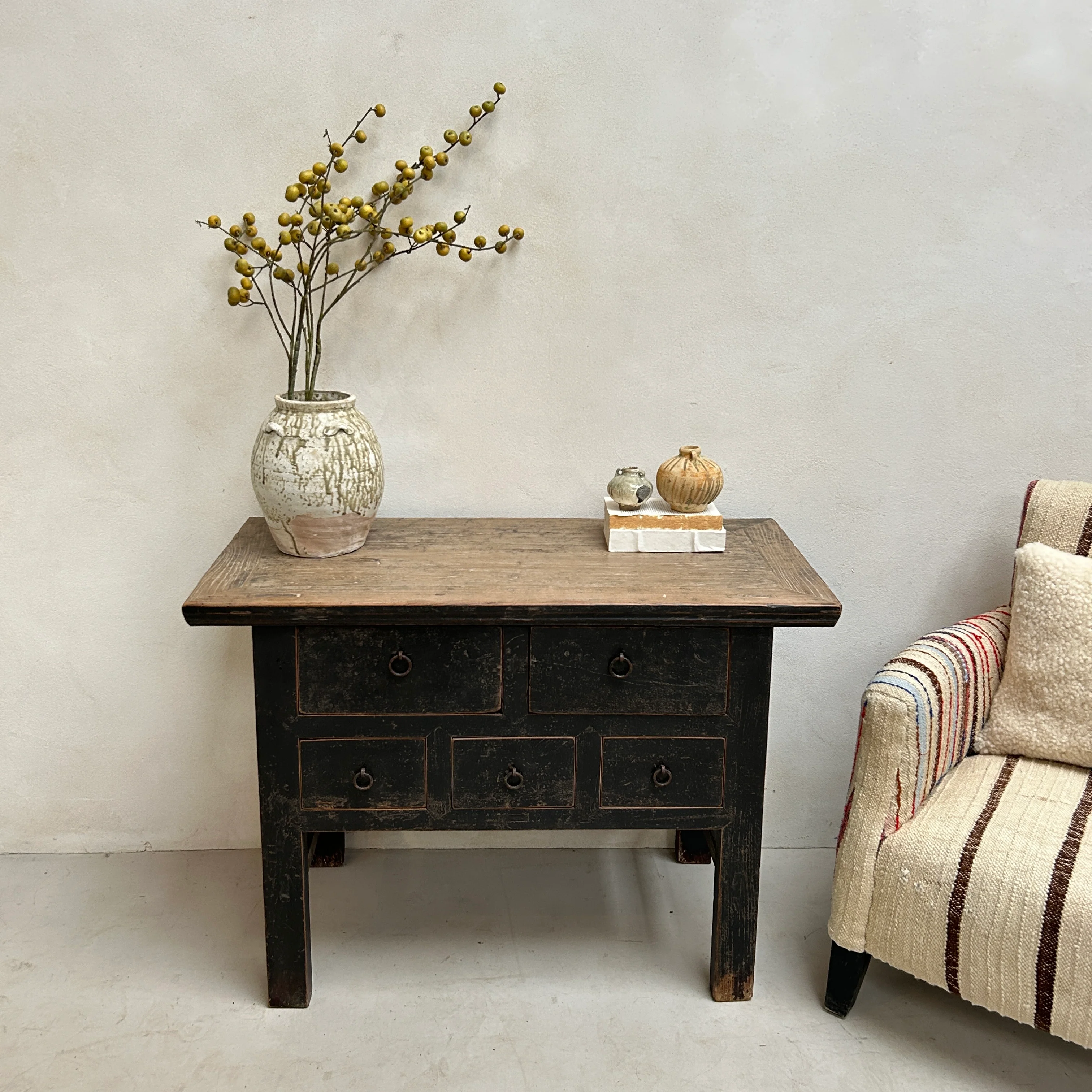 Small Black Antique Console Table | Bath - Image 2