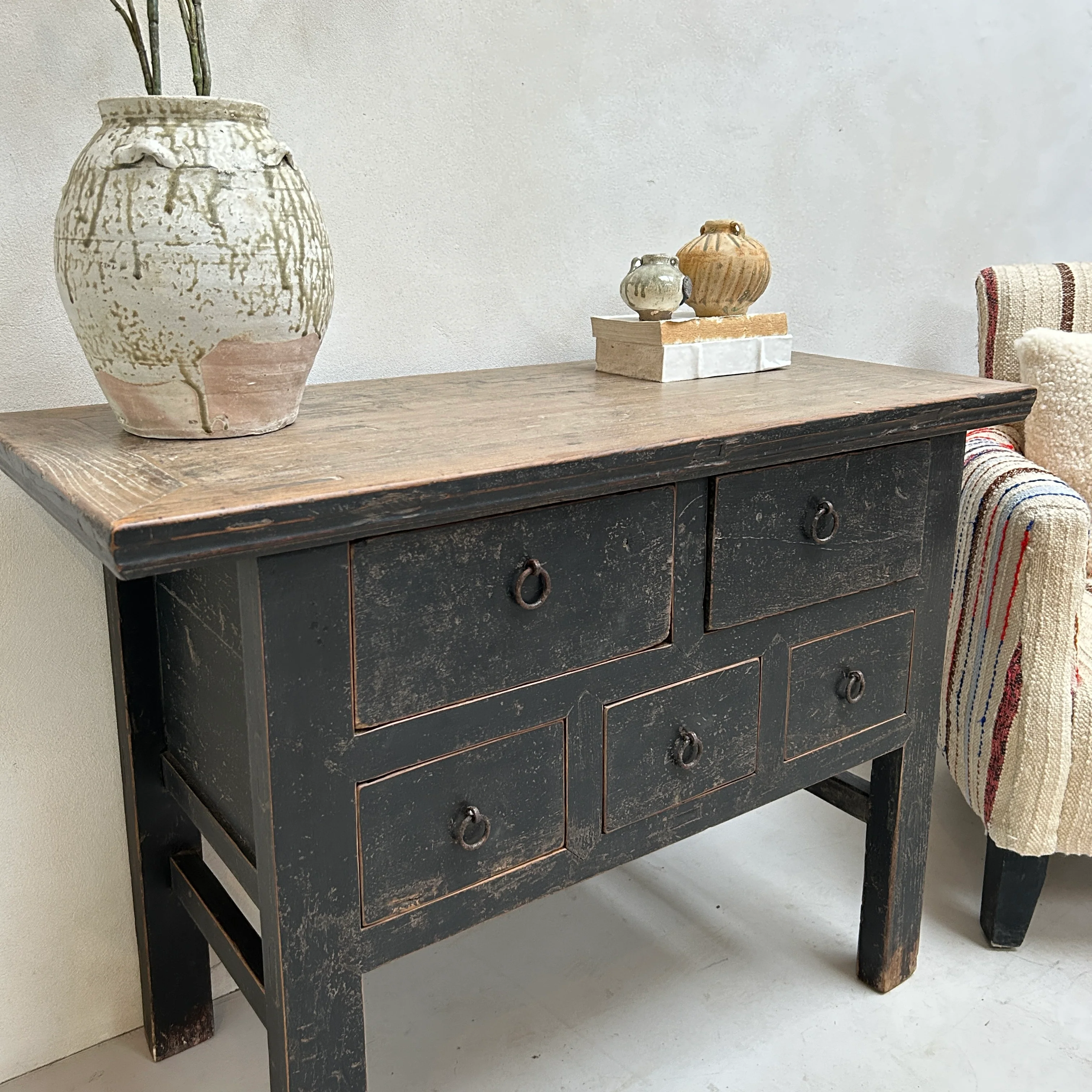 Small Black Antique Console Table | Bath - Image 3
