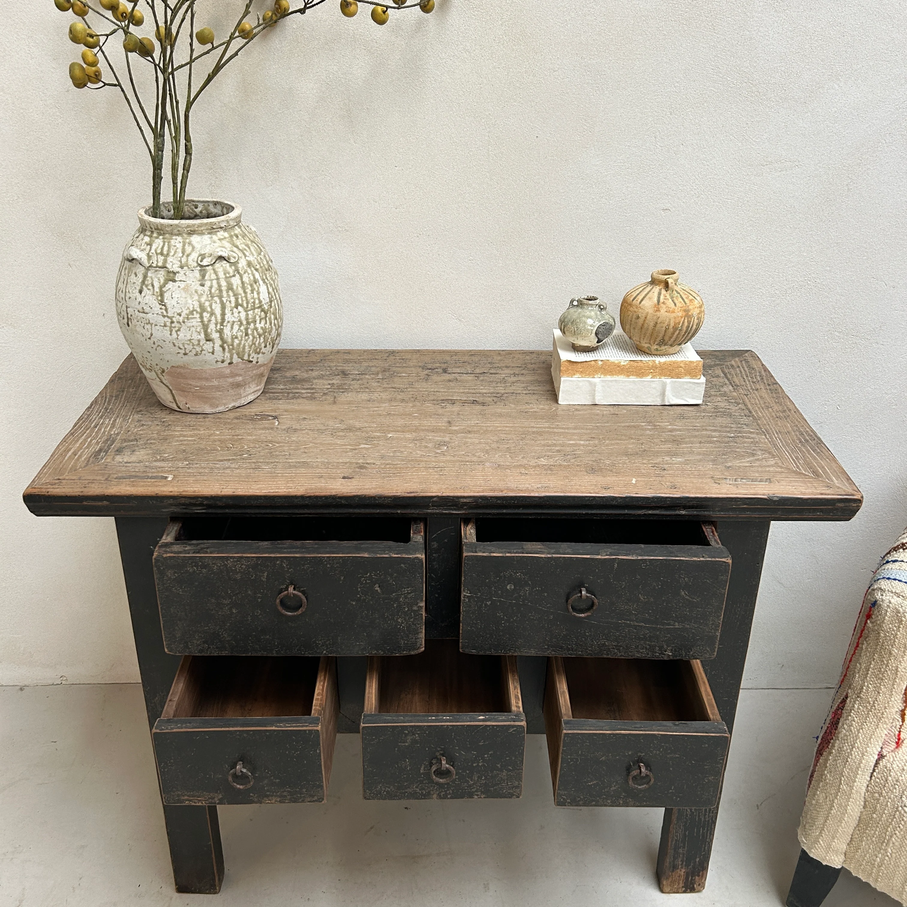 Small Black Antique Console Table | Bath - Image 5