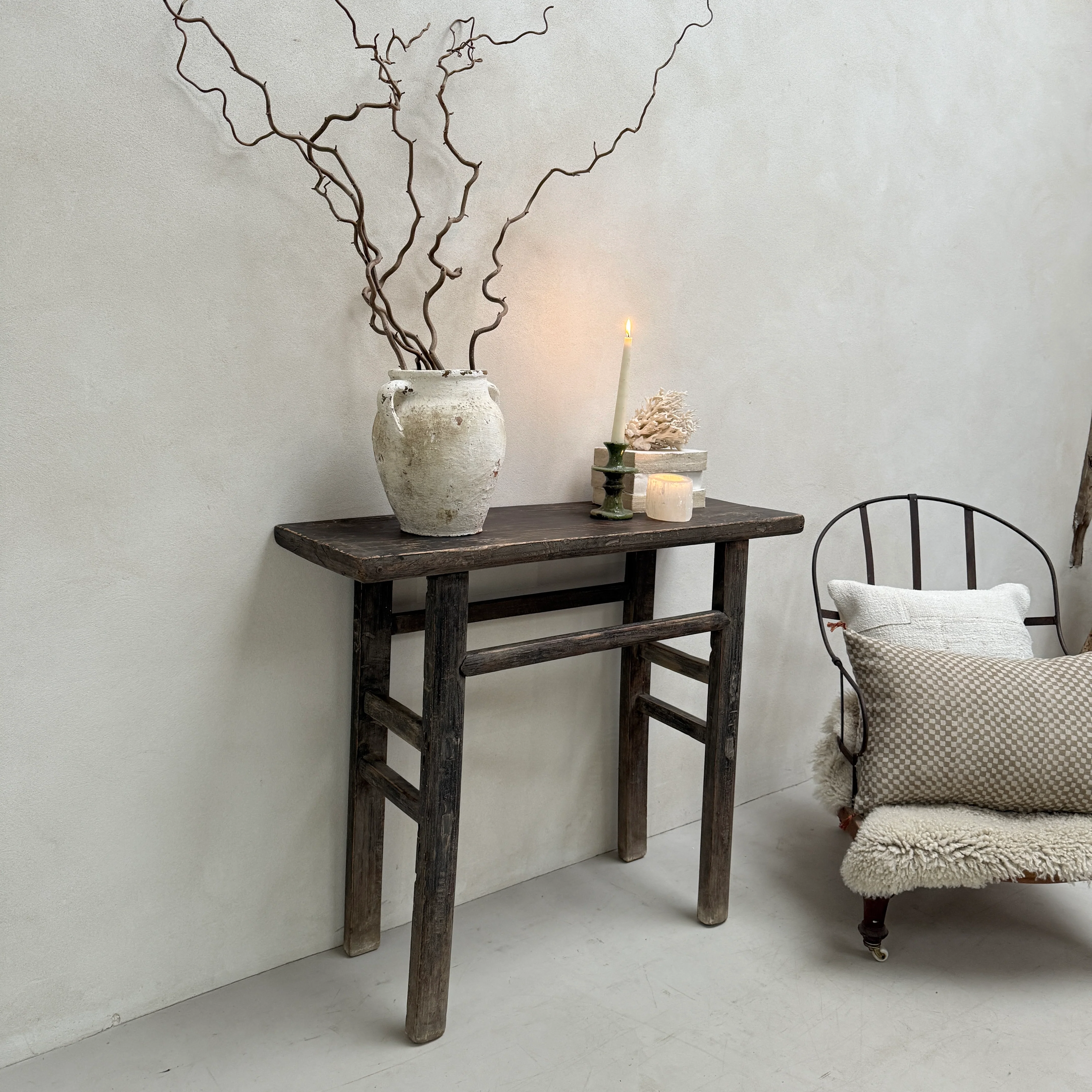 Small Black Antique Console Table | Bowbrook - Image 2