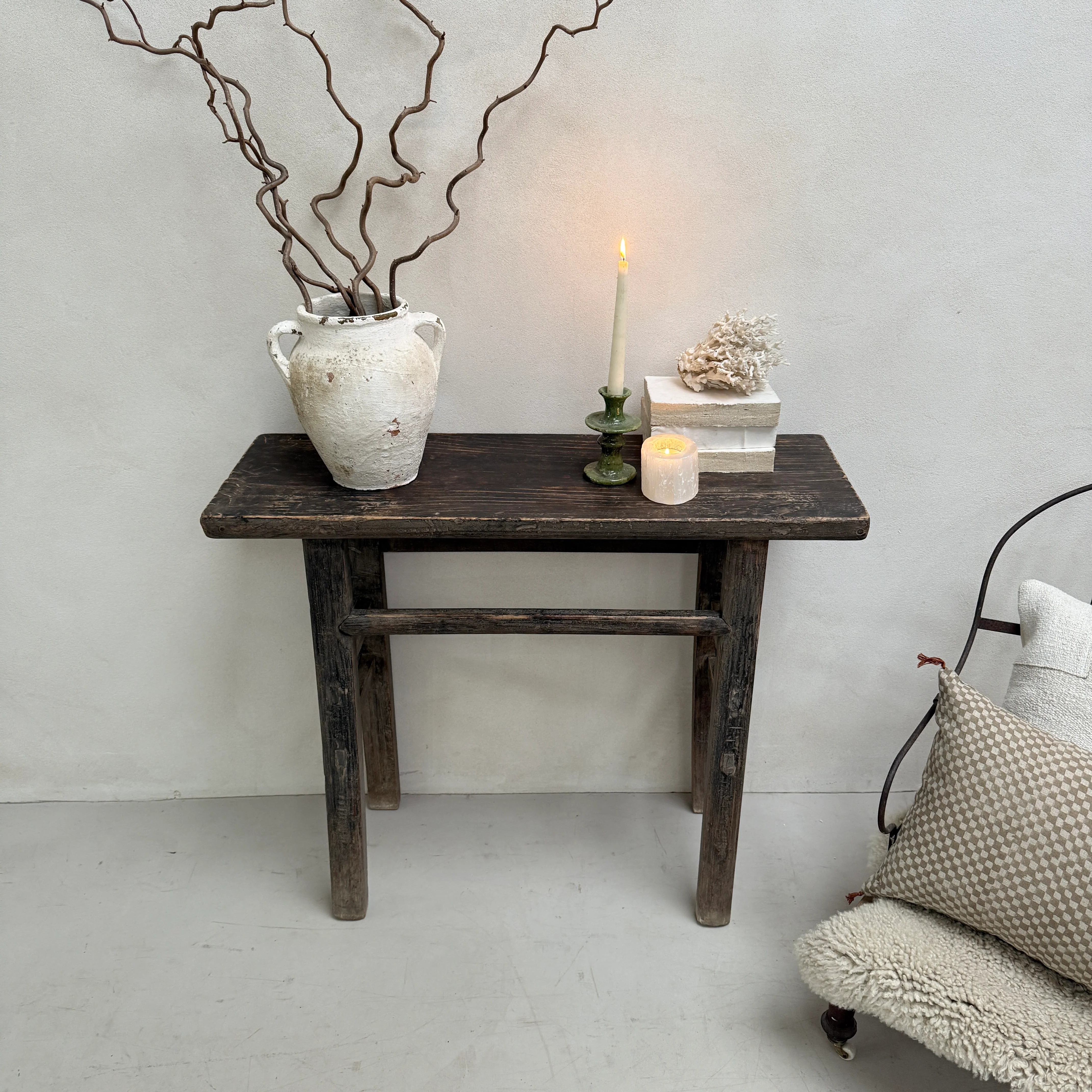 Small Black Antique Console Table | Bowbrook - Image 6