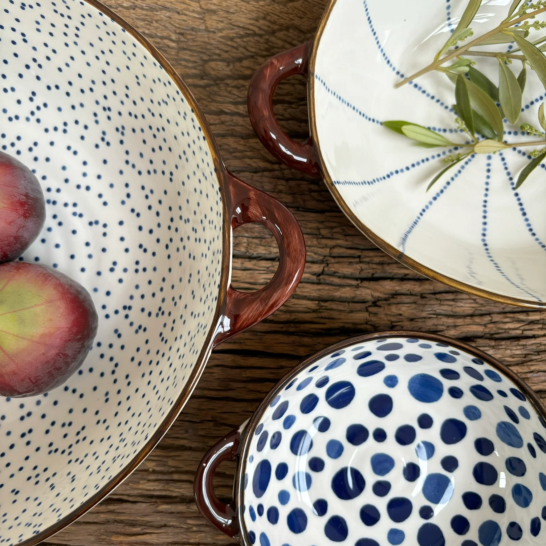 Small Ceramic Dots Serving Bowl - Image 3