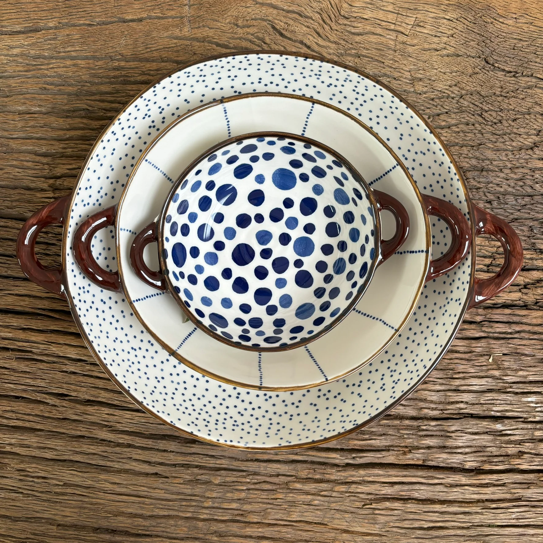 Small Ceramic Dots Serving Bowl - Image 6