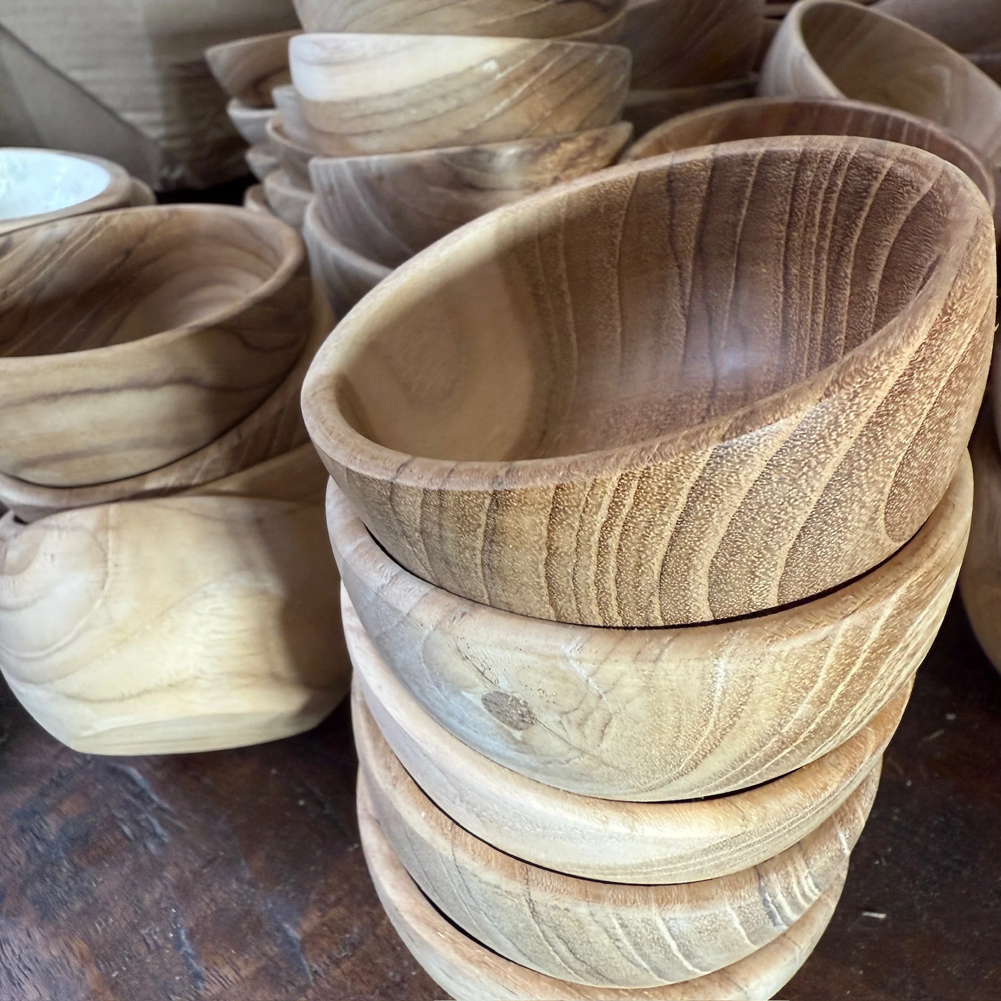 Small Teak Wood Bowls - Image 12