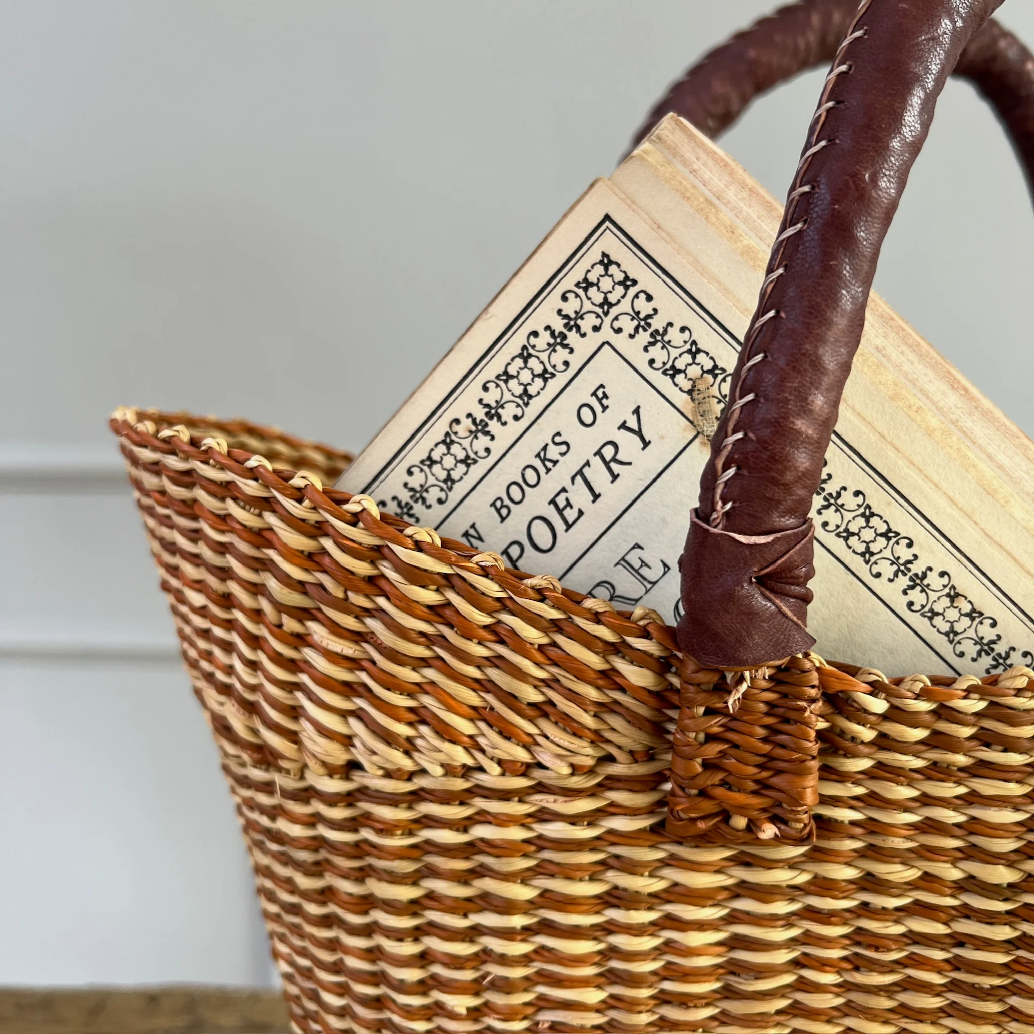 Small woven shopping basket Valentine - Image 5
