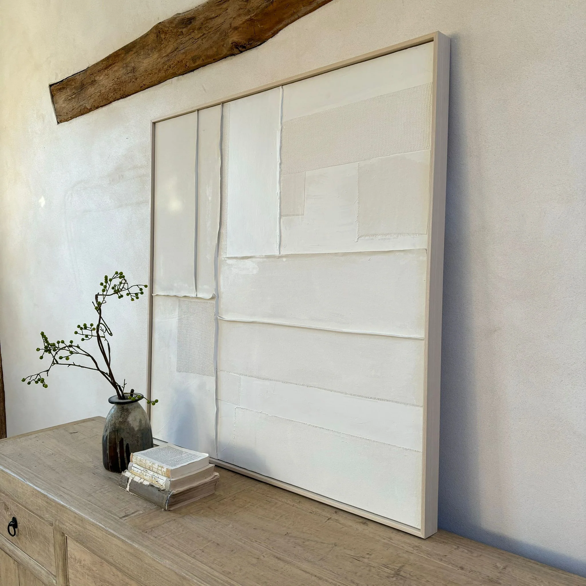 Square Neutral Abstract Artwork - Image 3