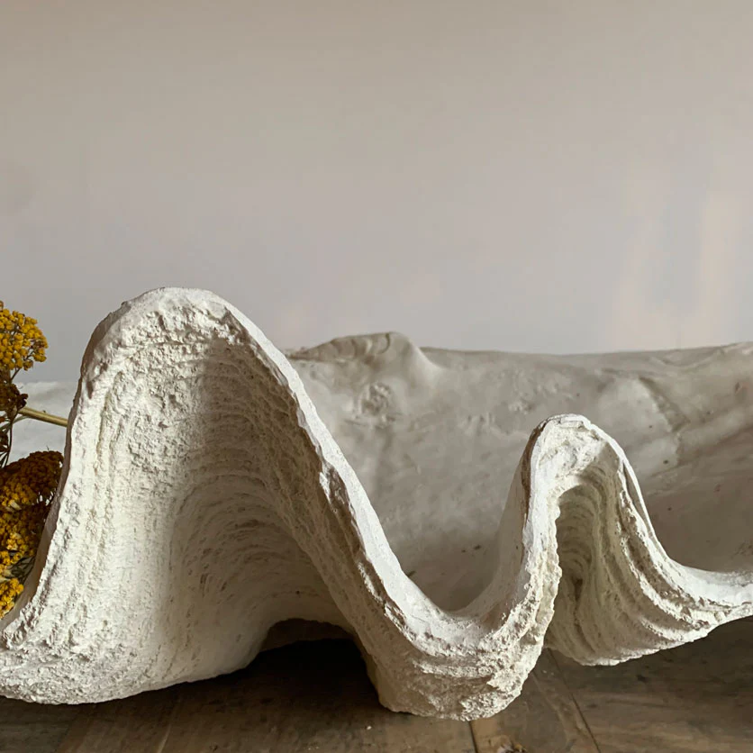 Stone Clam Shell Vase | Extra Large - Image 2