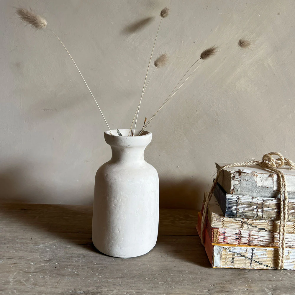 Stoneware-Effect Neutral Vase | D - Image 3