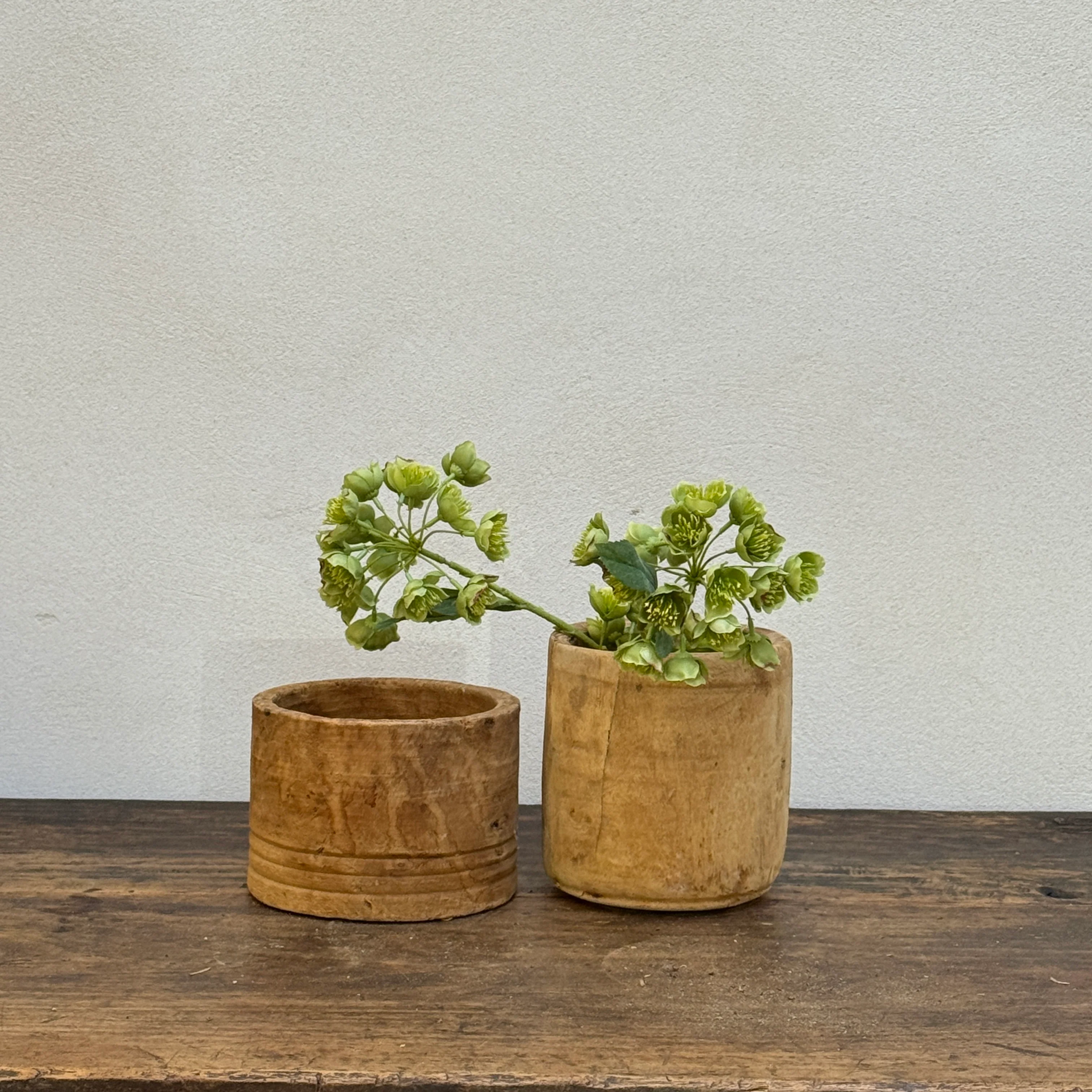 Sunbleached Wooden Nepali Plant Pots - Image 6
