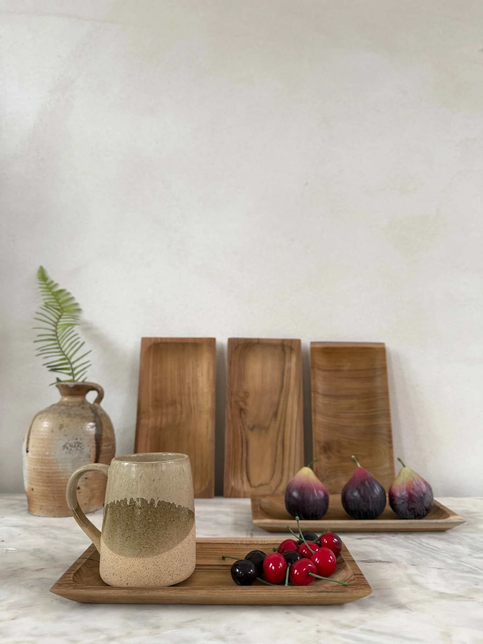 Teak Wood Rectangular Tray - Image 2