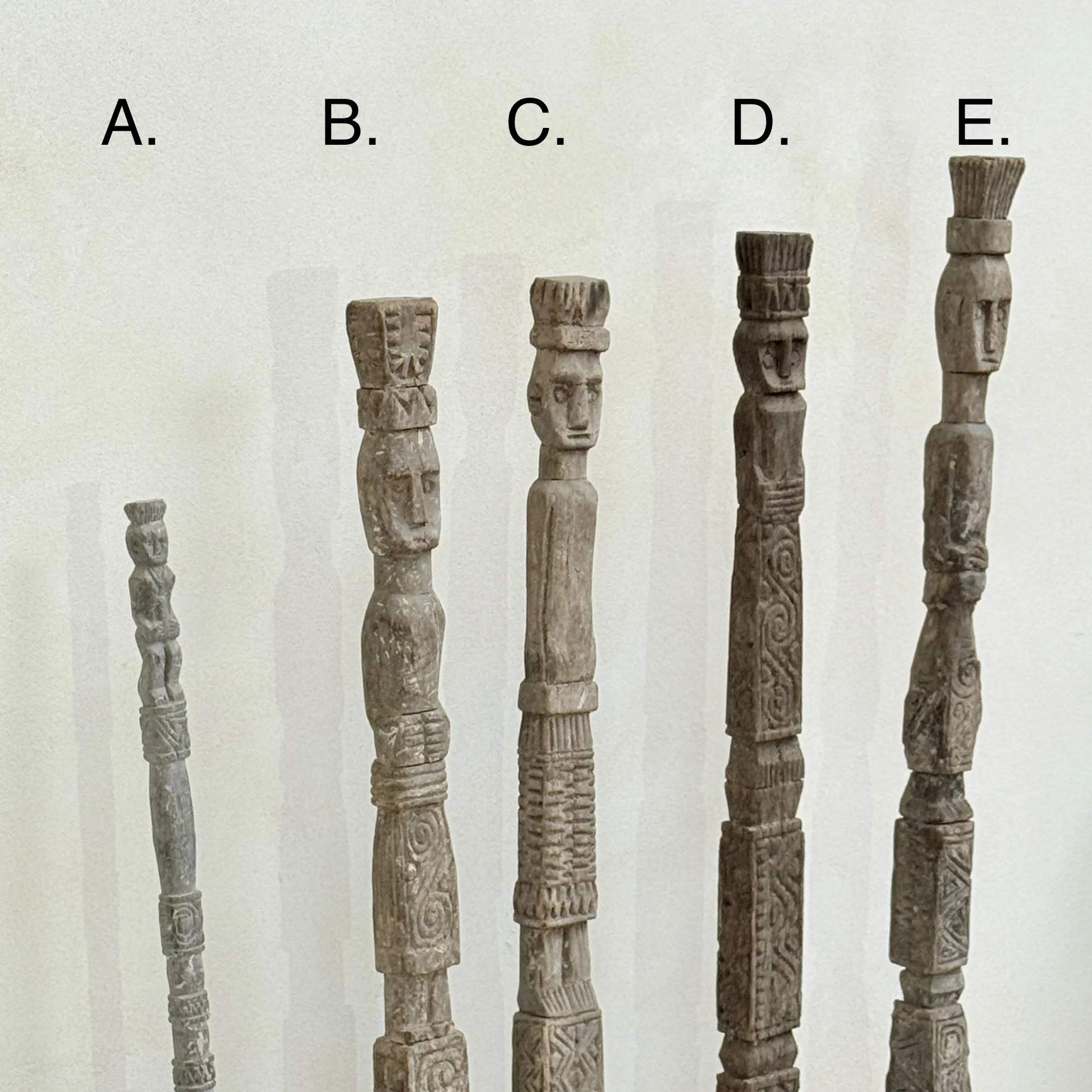 Antique Tribal totem poles - Image 9