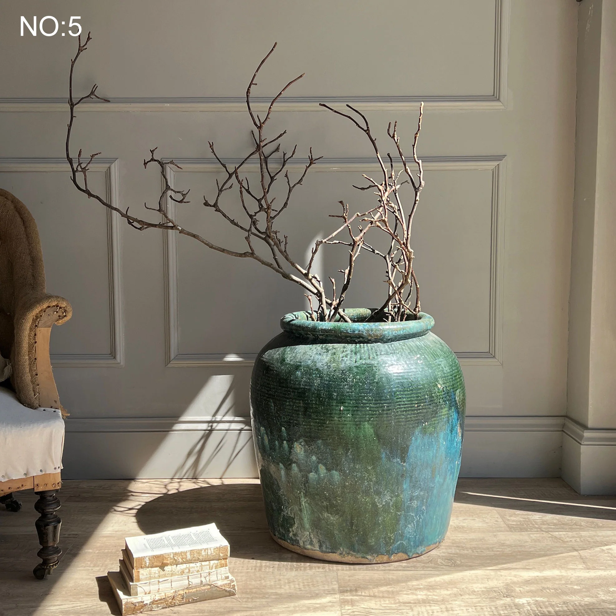 Turquoise Antique Urn - Image 6