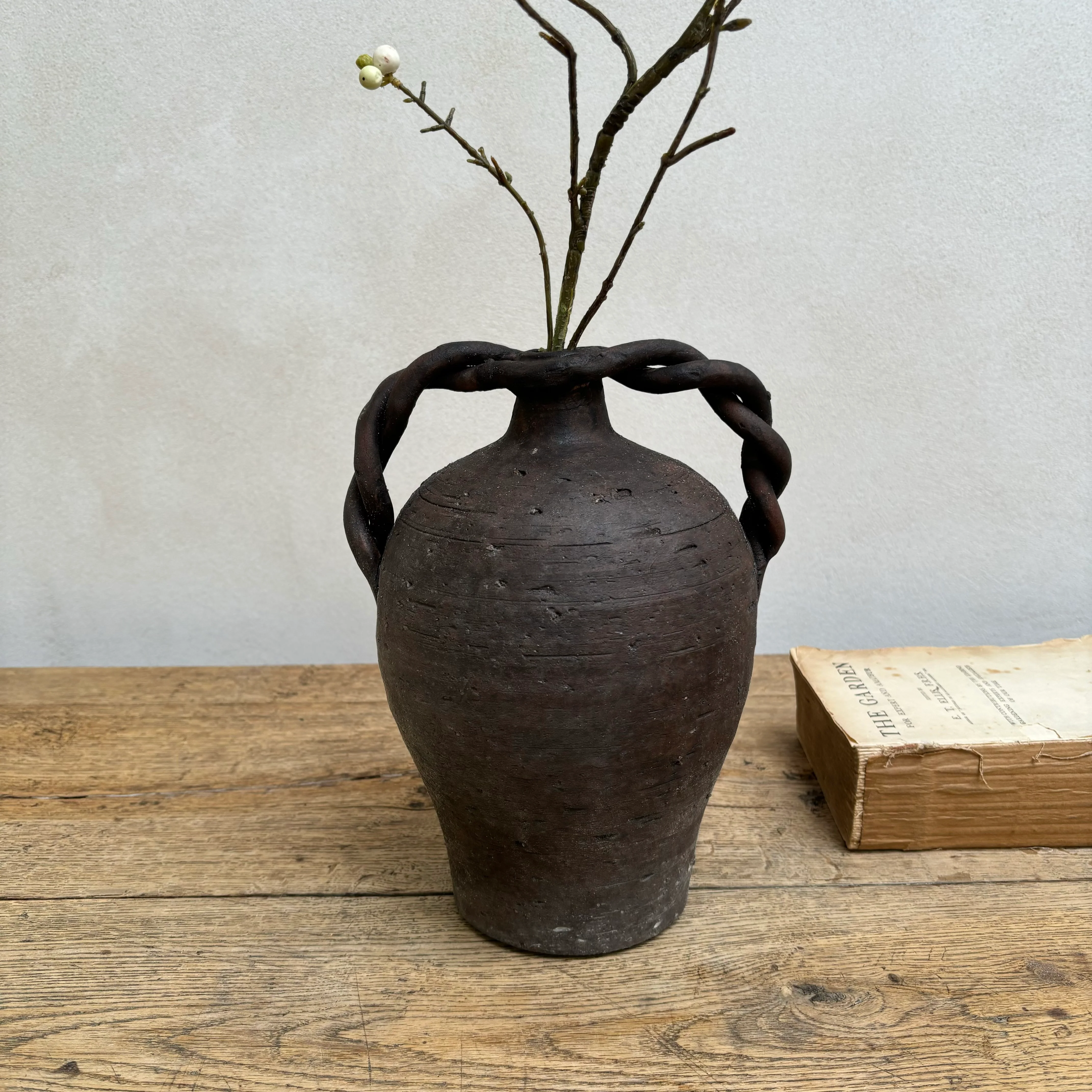 Twisted Handle Ceramic Pot - Image 2