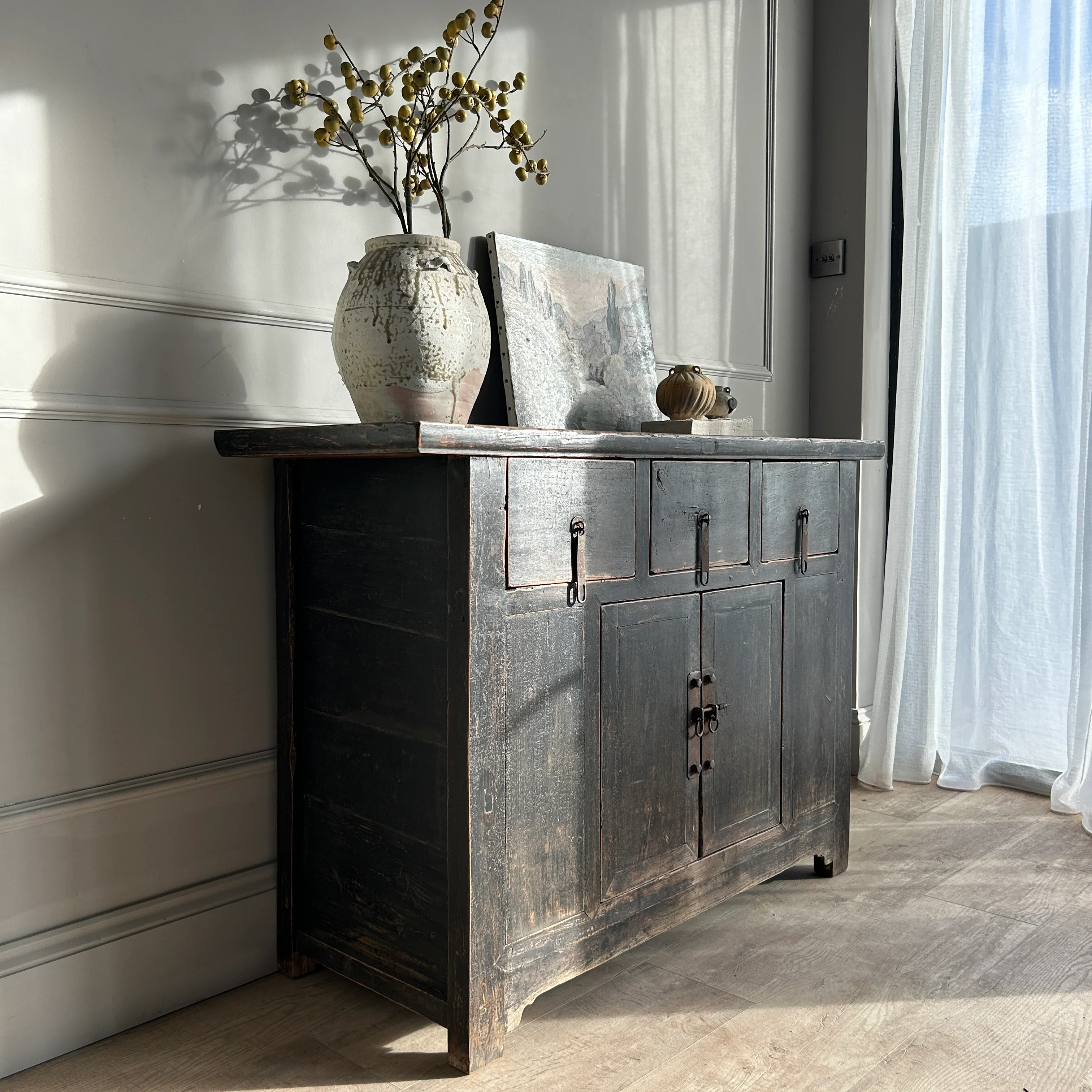 Unique Antique Black Cabinet | Wotton - Image 2