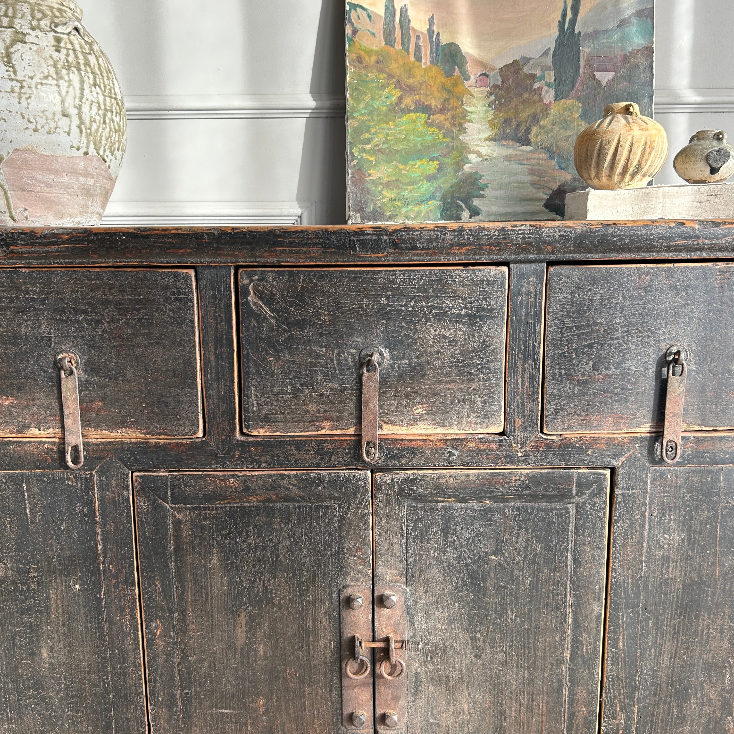 Unique Antique Black Cabinet | Wotton - Image 3