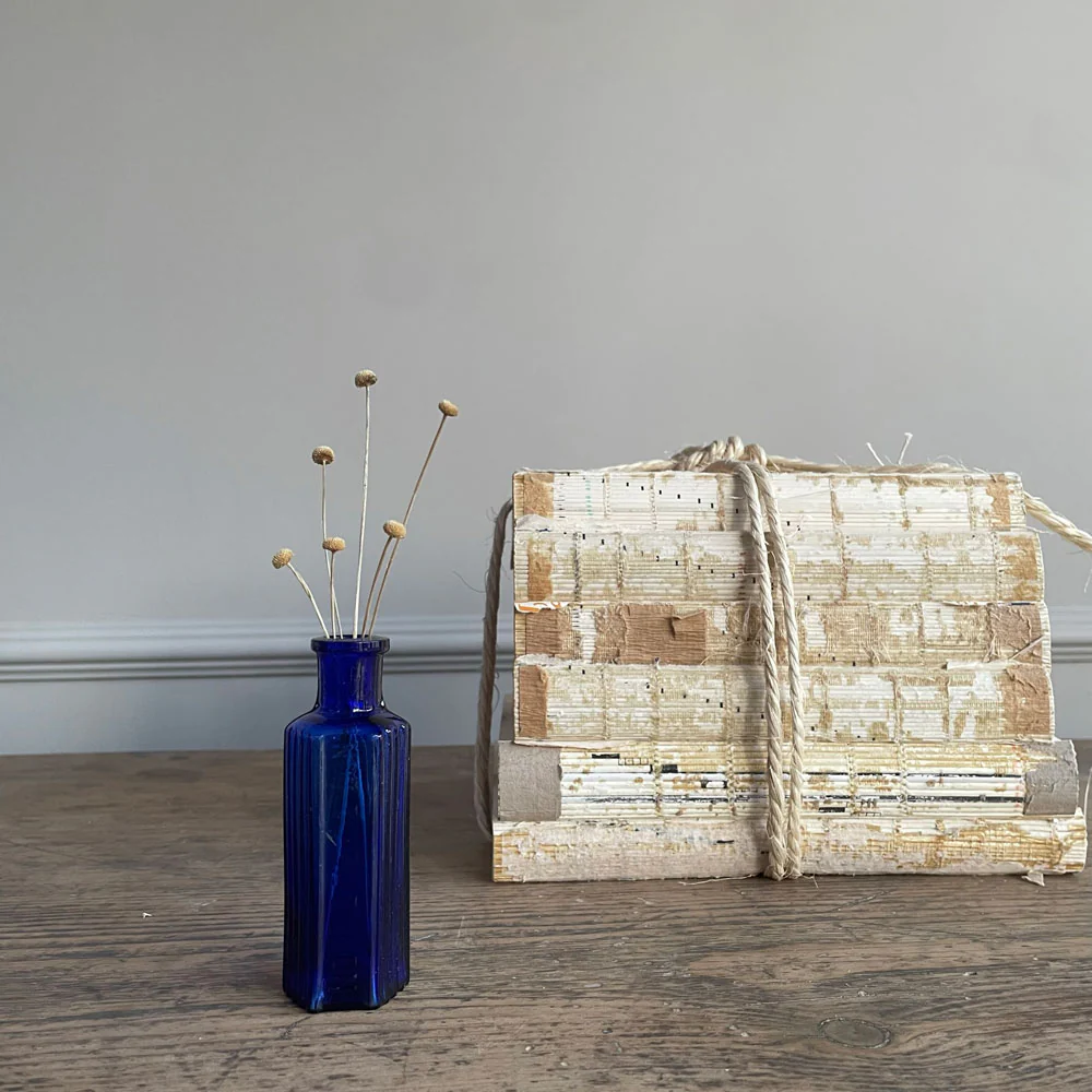 Victorian Blue Bottle Hexagonal Small - Image 4