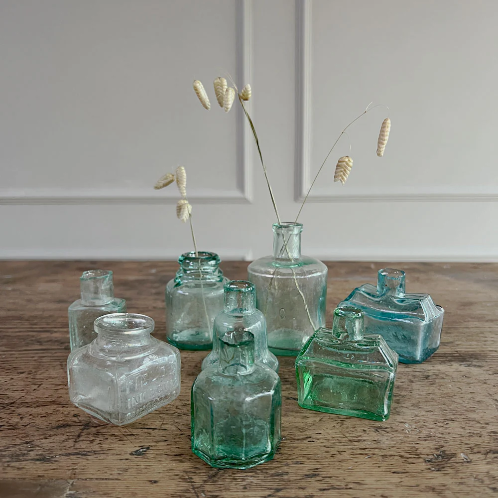 Victorian Glass Ink Well Bottles - Image 5