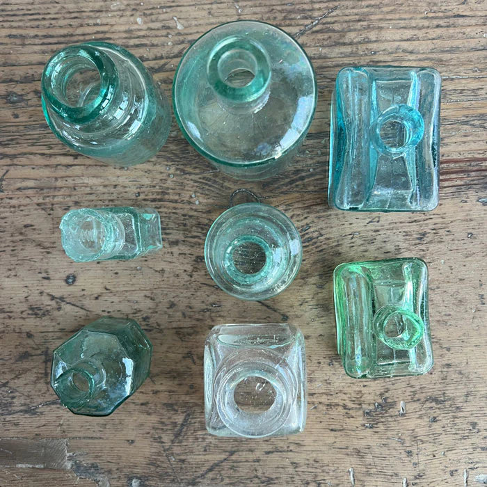 Victorian Glass Ink Well Bottles - Image 6