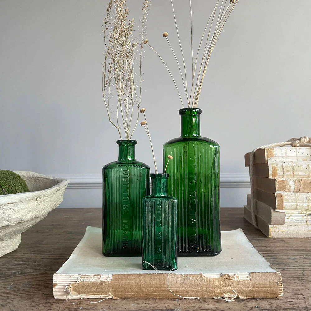 Victorian Green Bottle Rectangle Large - Image 3