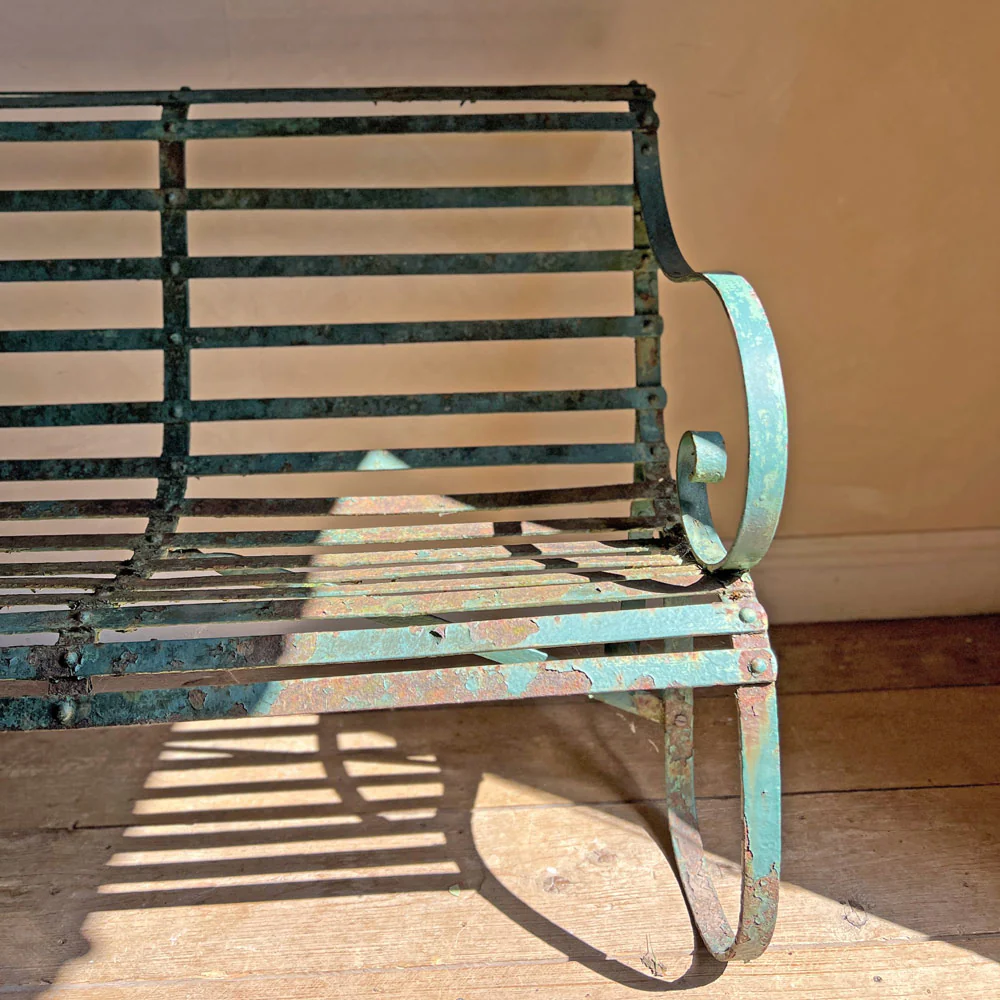 Victorian wrought iron bench - Image 4