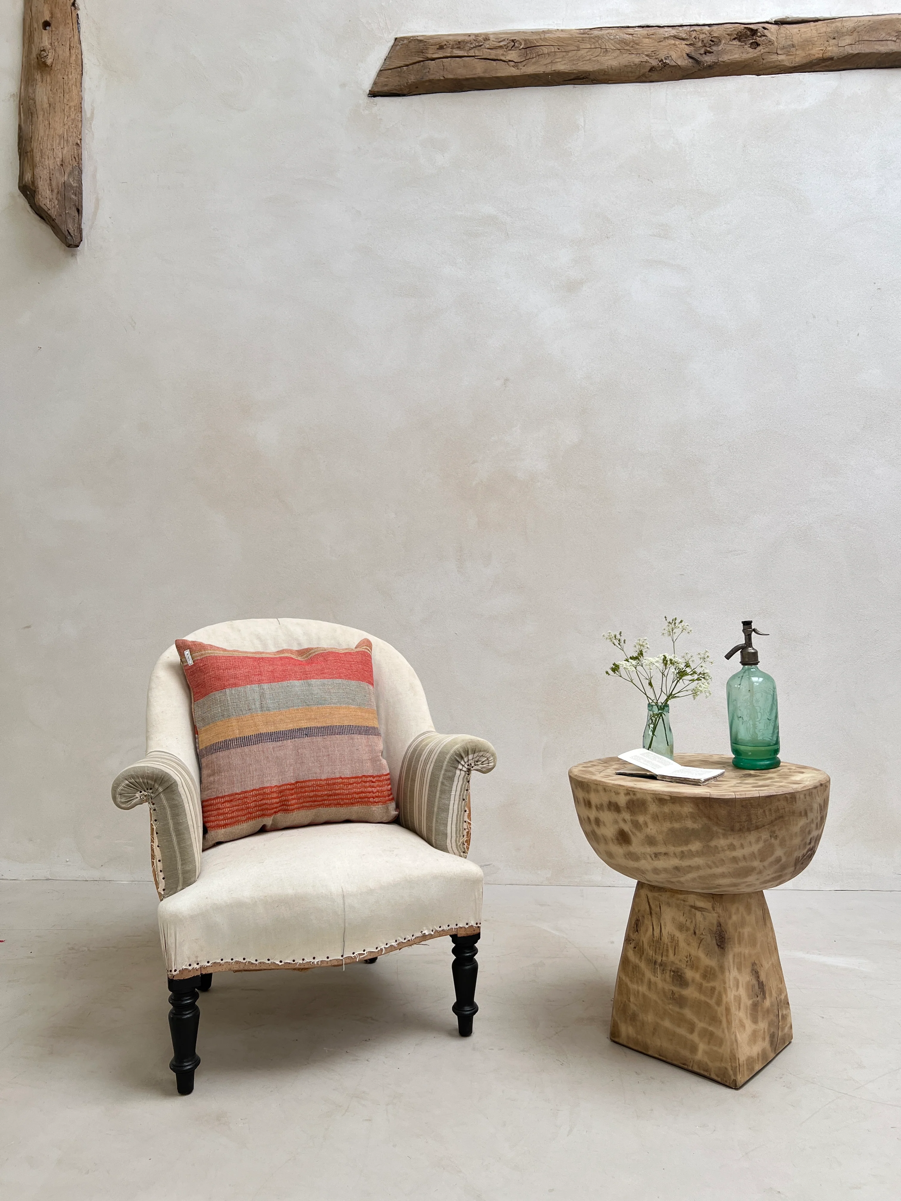 Vintage African Hand Carved Side Table | Malik - Image 10