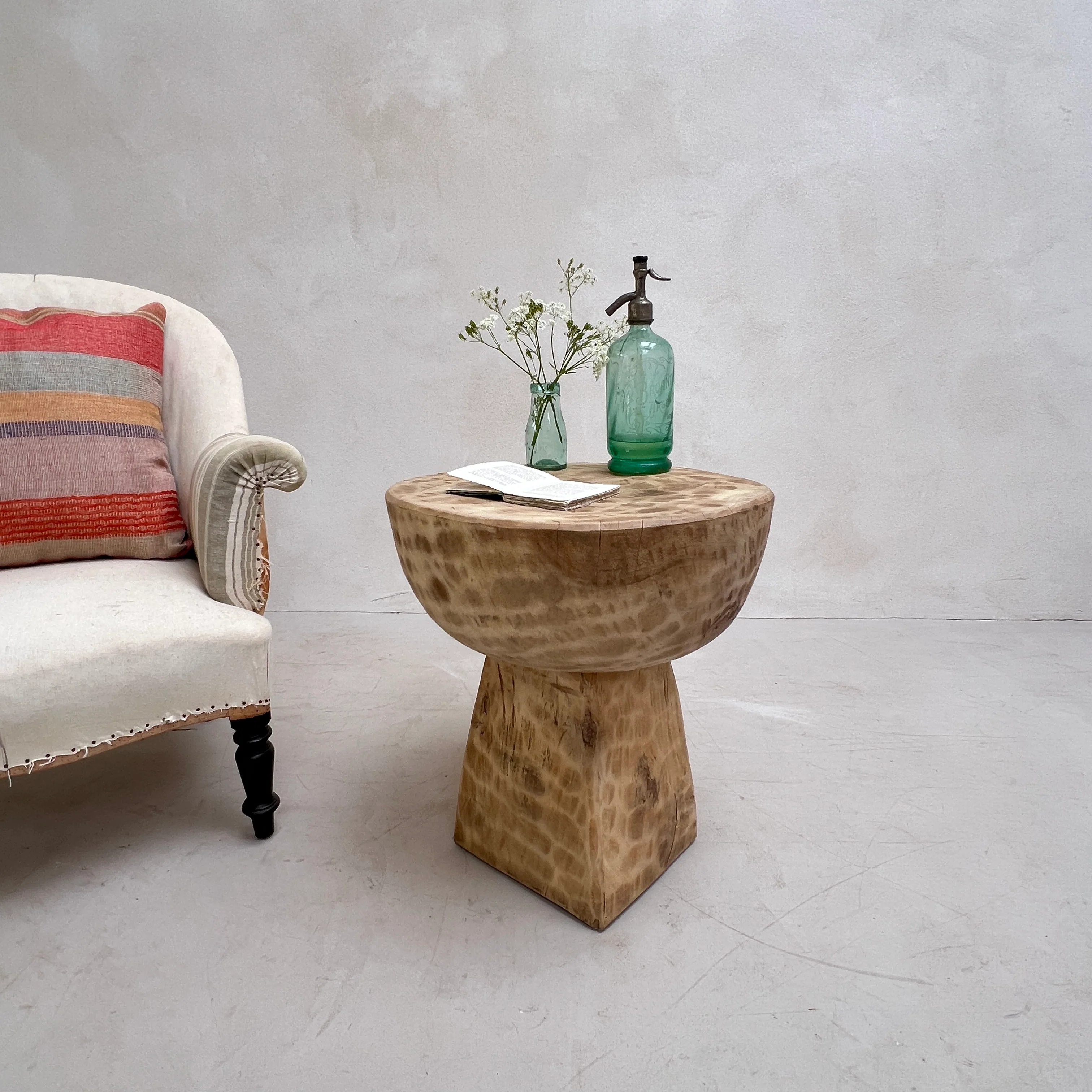 Vintage African Hand Carved Side Table | Malik - Image 6