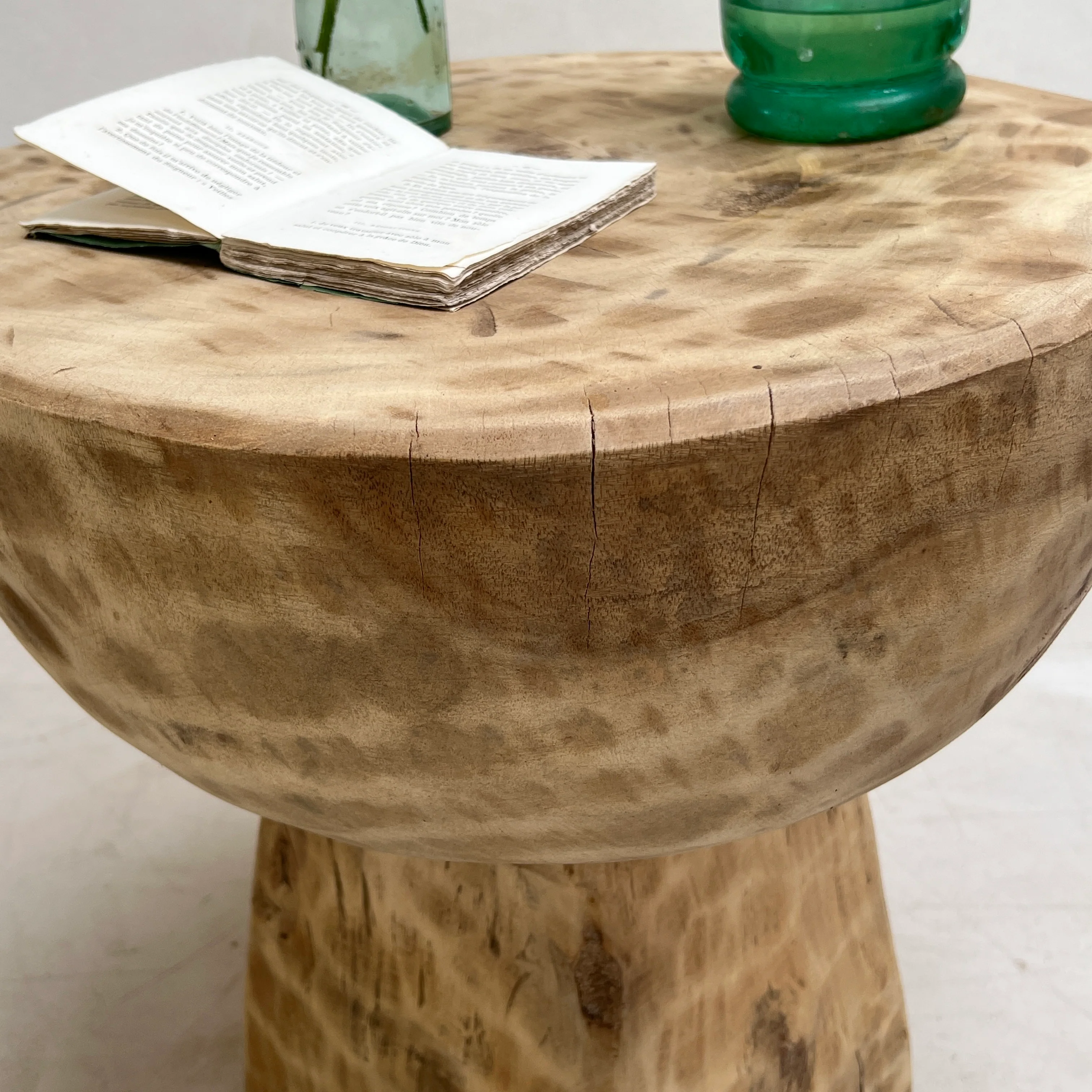 Vintage African Hand Carved Side Table | Malik - Image 8