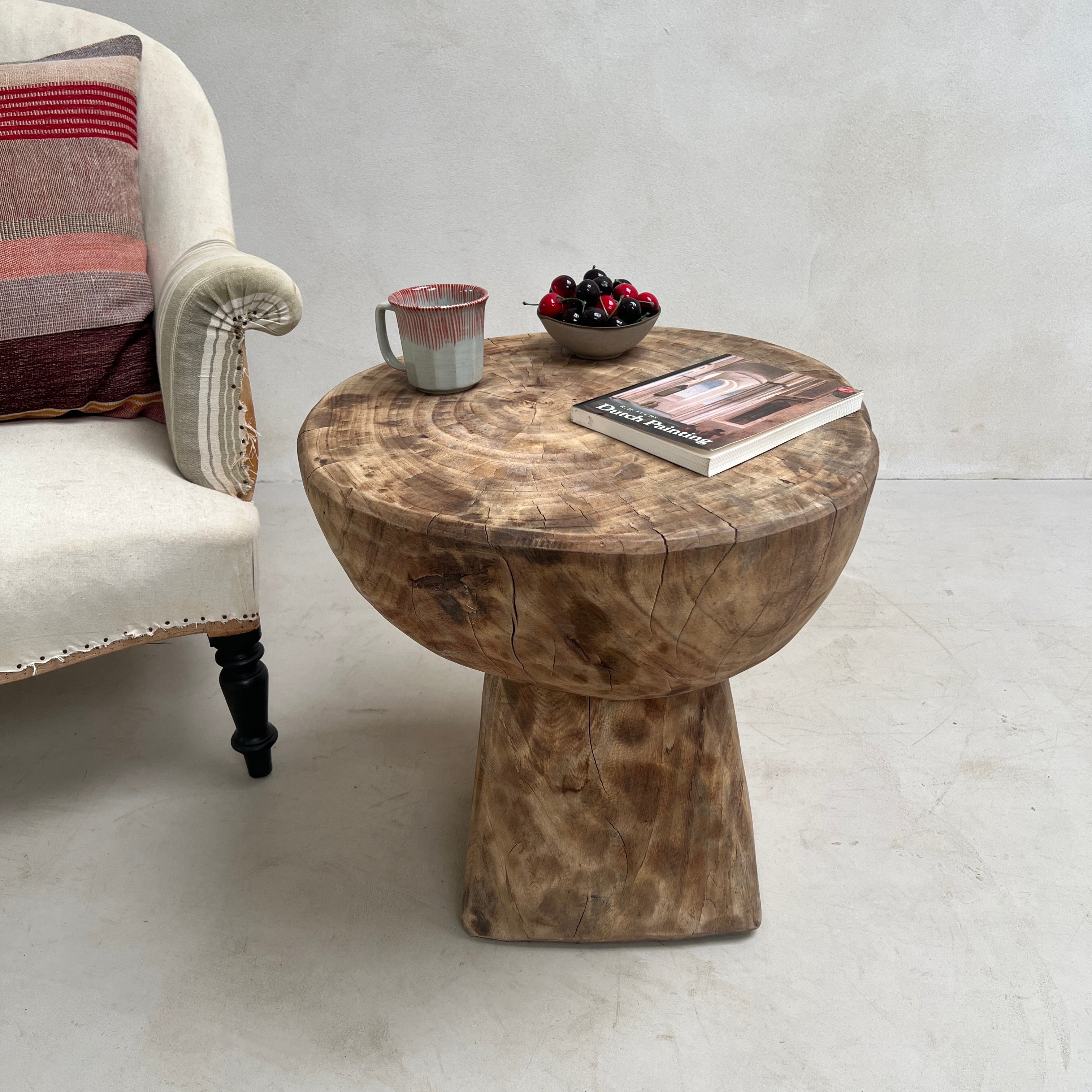 Vintage African Hand Carved Side Table | Umi - Image 11
