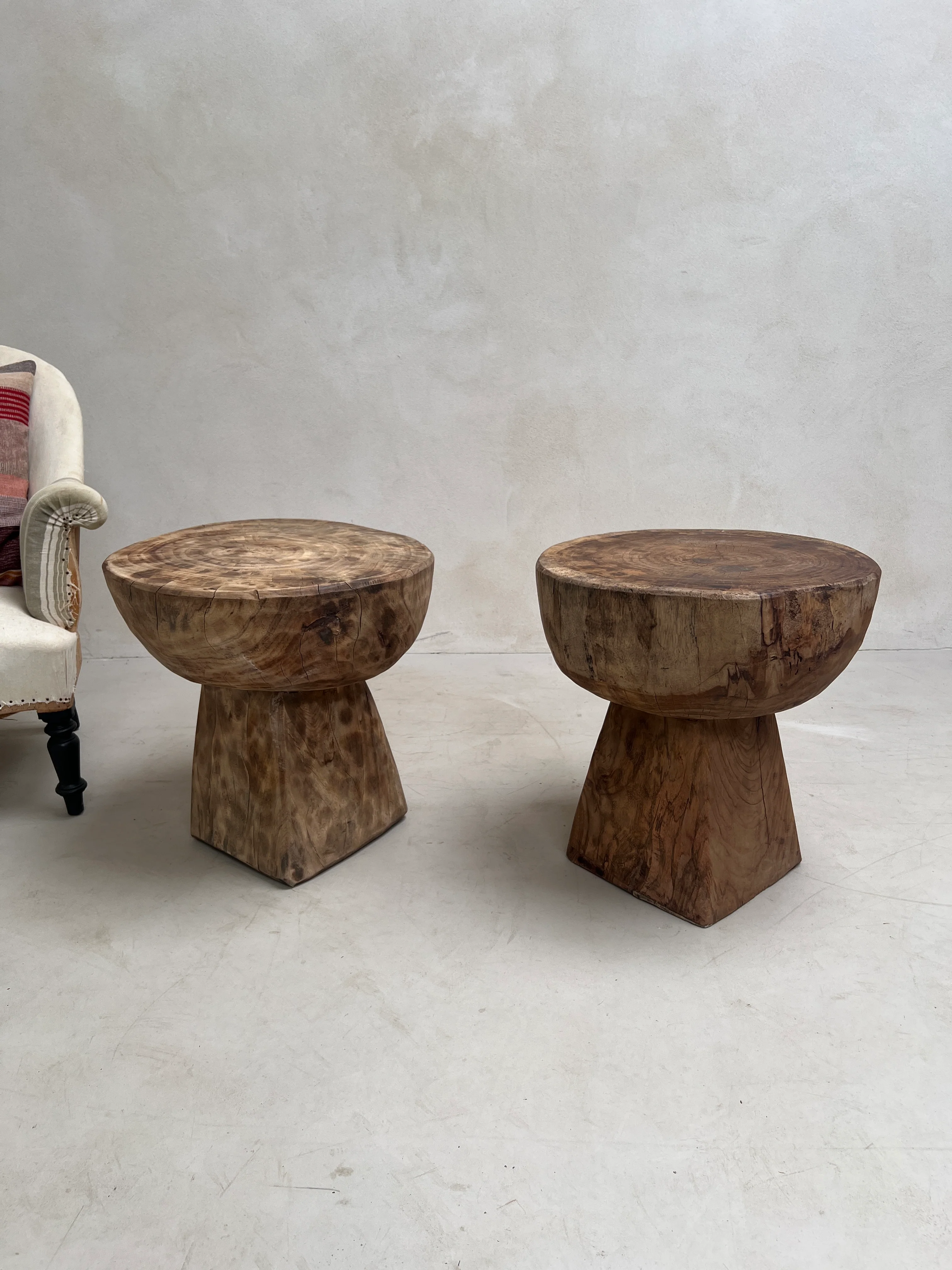 Vintage African Hand Carved Side Table | Umi - Image 6