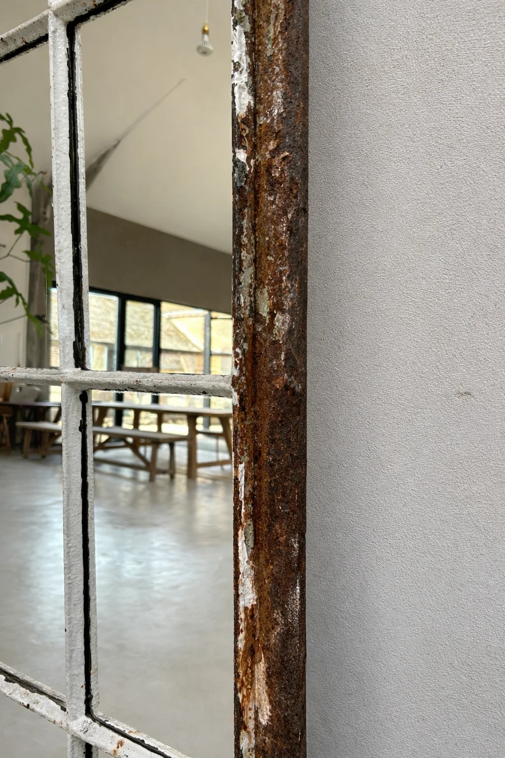 Vintage arched Factory window mirror Boaz - Image 5