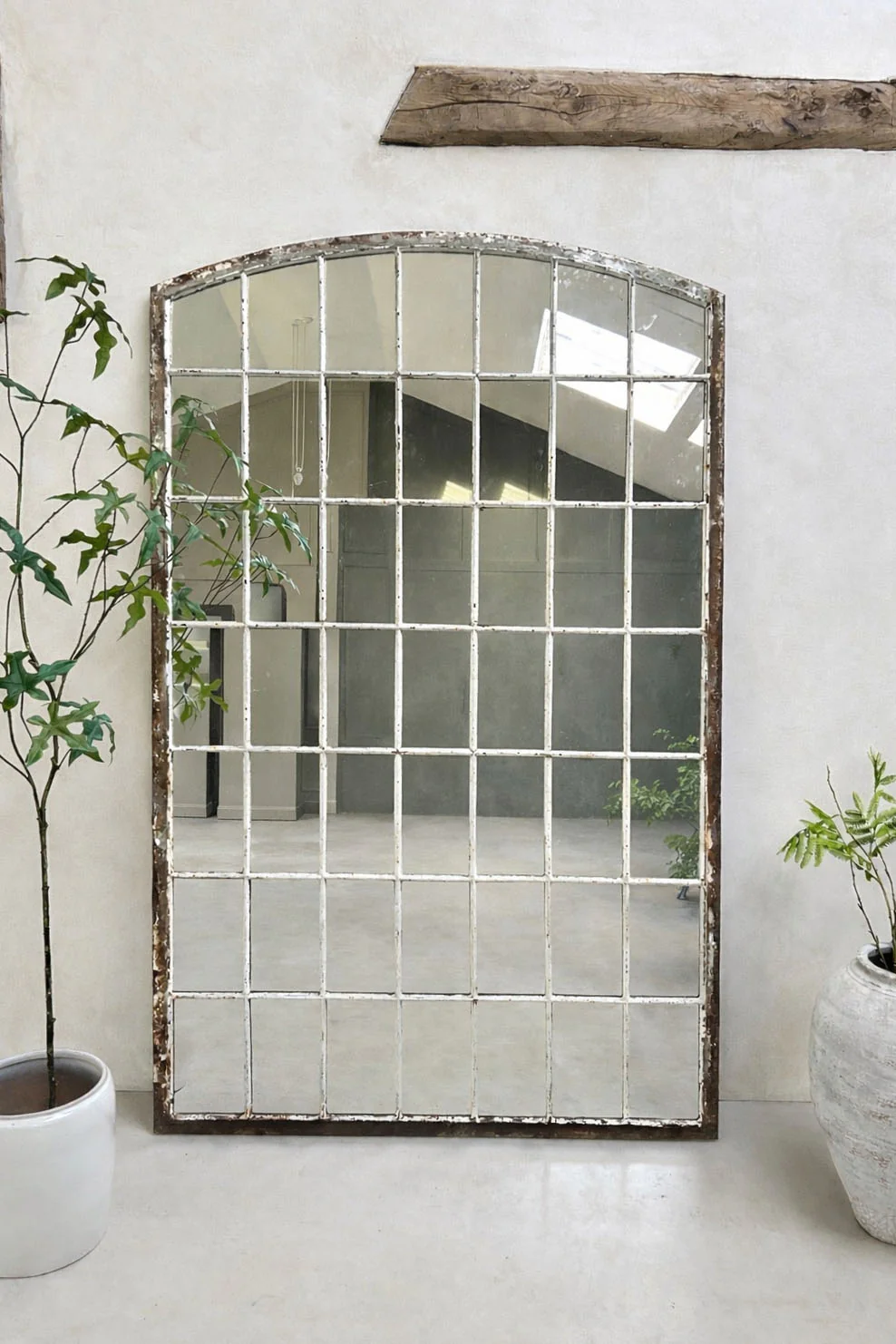 Vintage arched Factory window mirror Boaz - Image 6