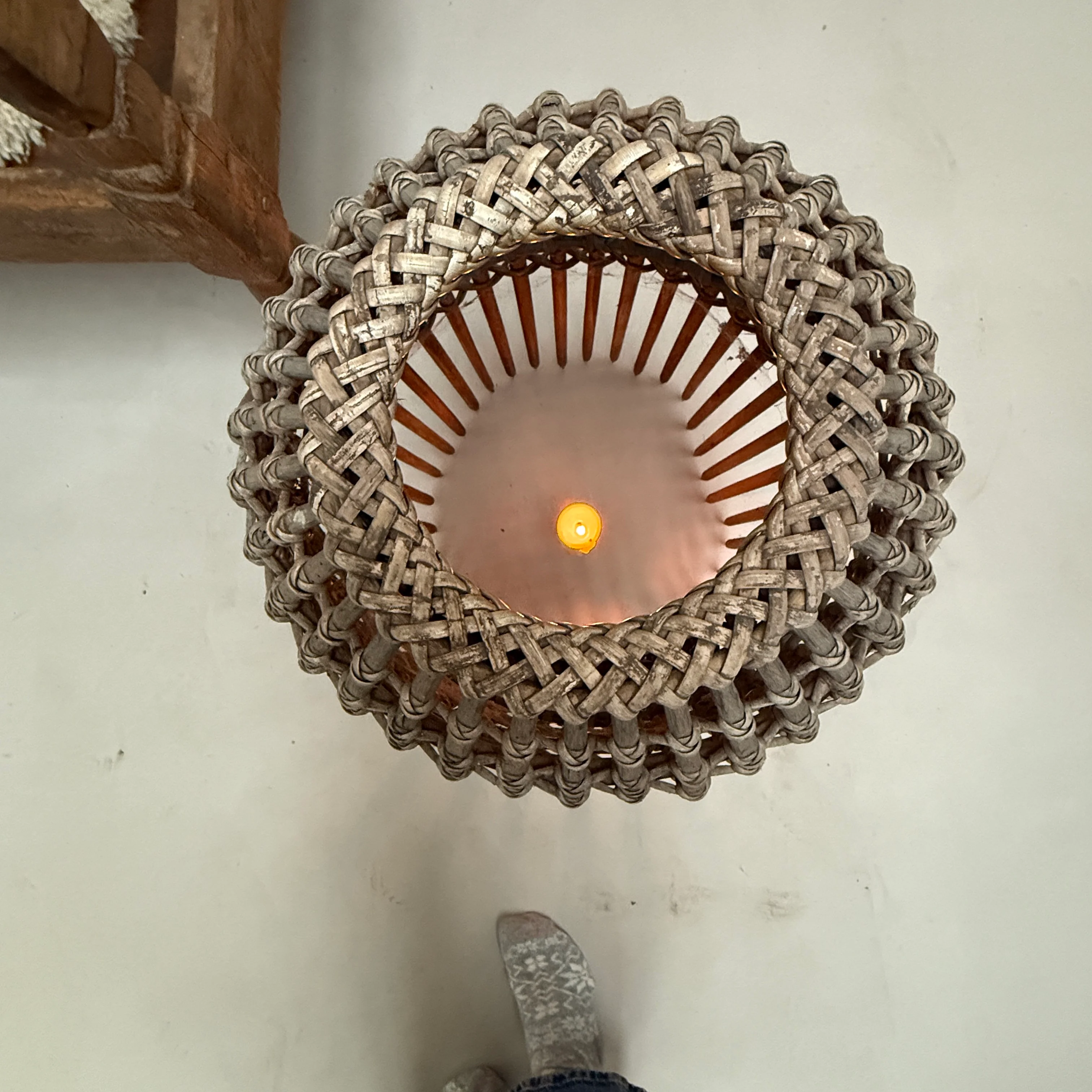 Vintage bamboo fishing trap lantern - Image 6