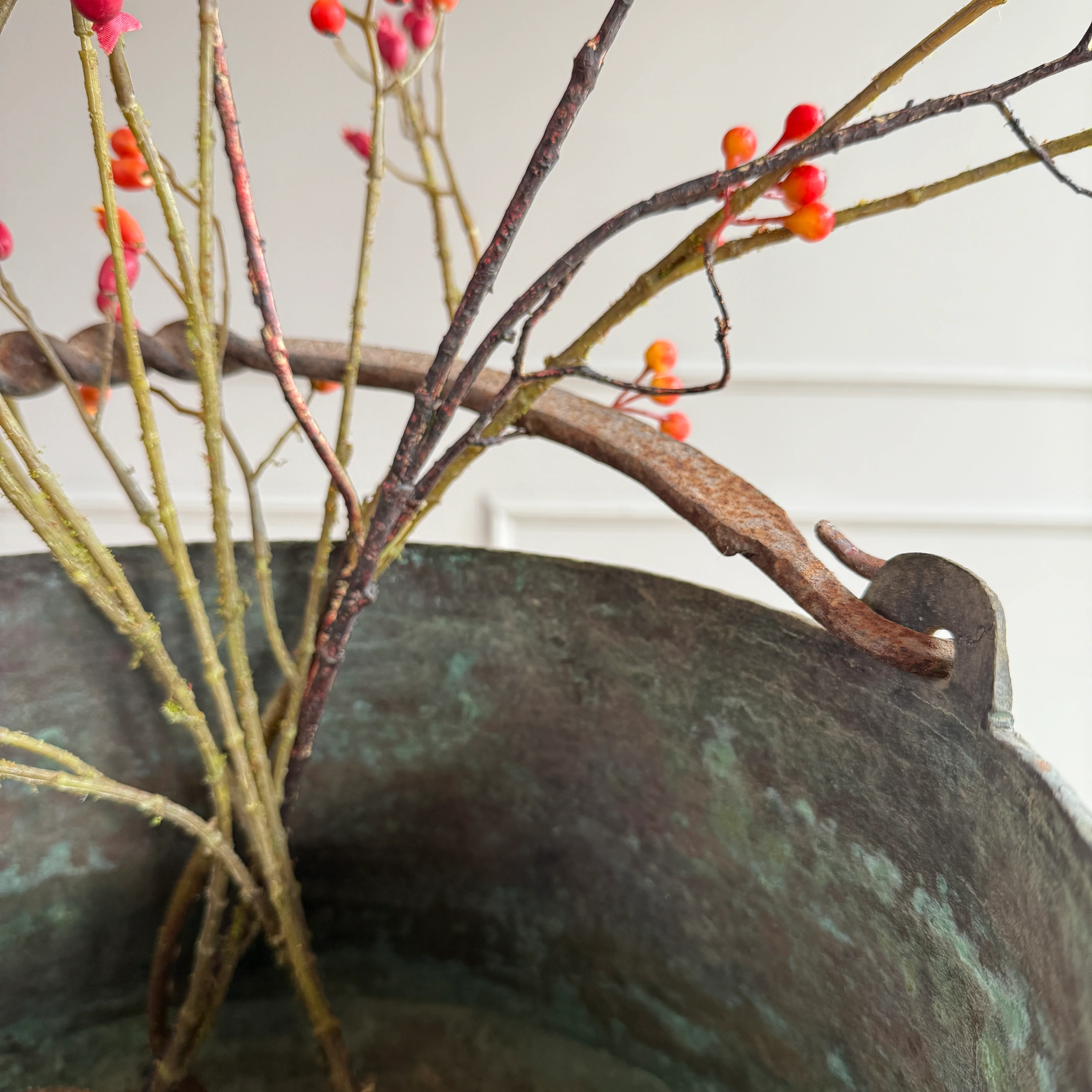 Vintage Copper Cauldron Planter B - Image 4