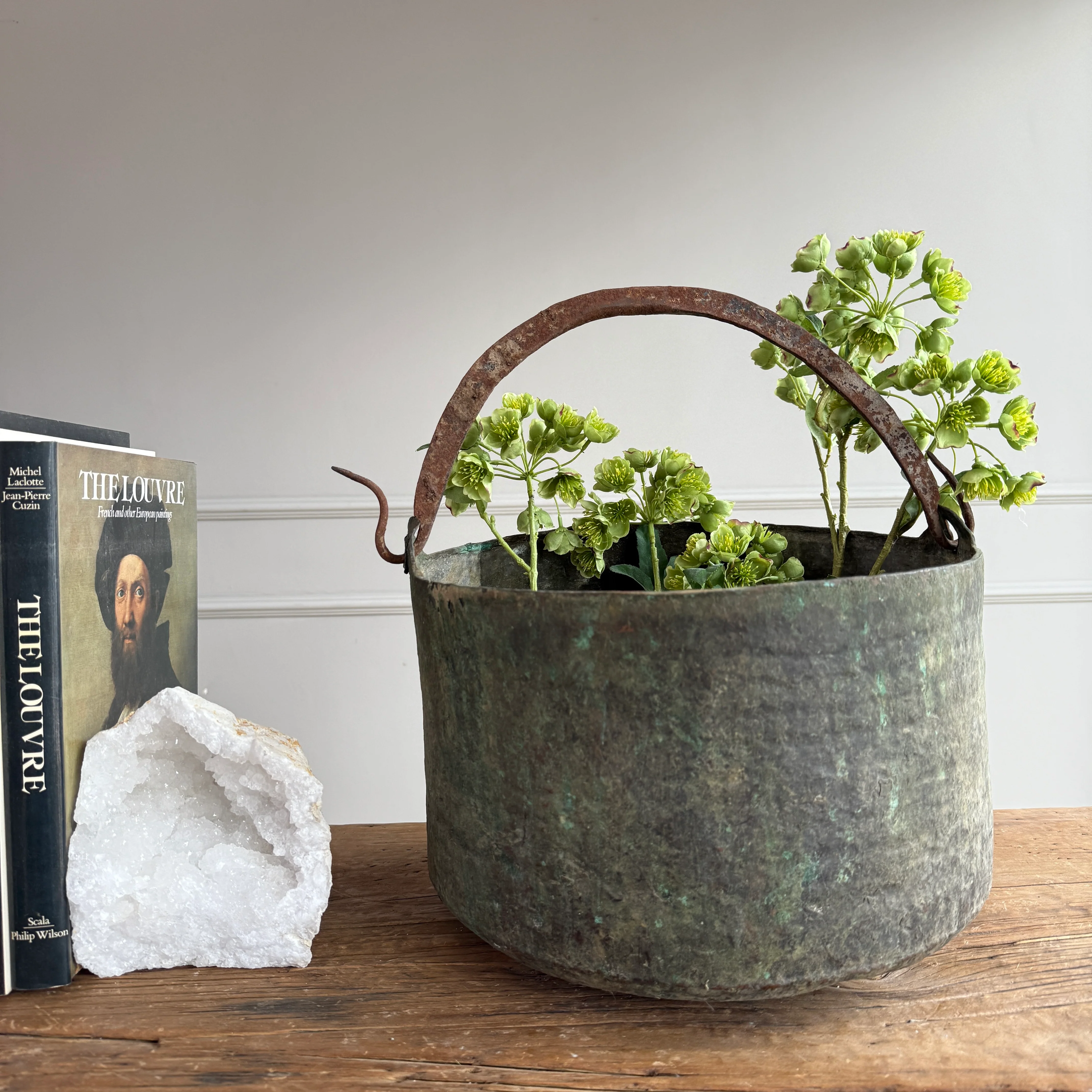Vintage Copper Cauldron Planter C - Image 2