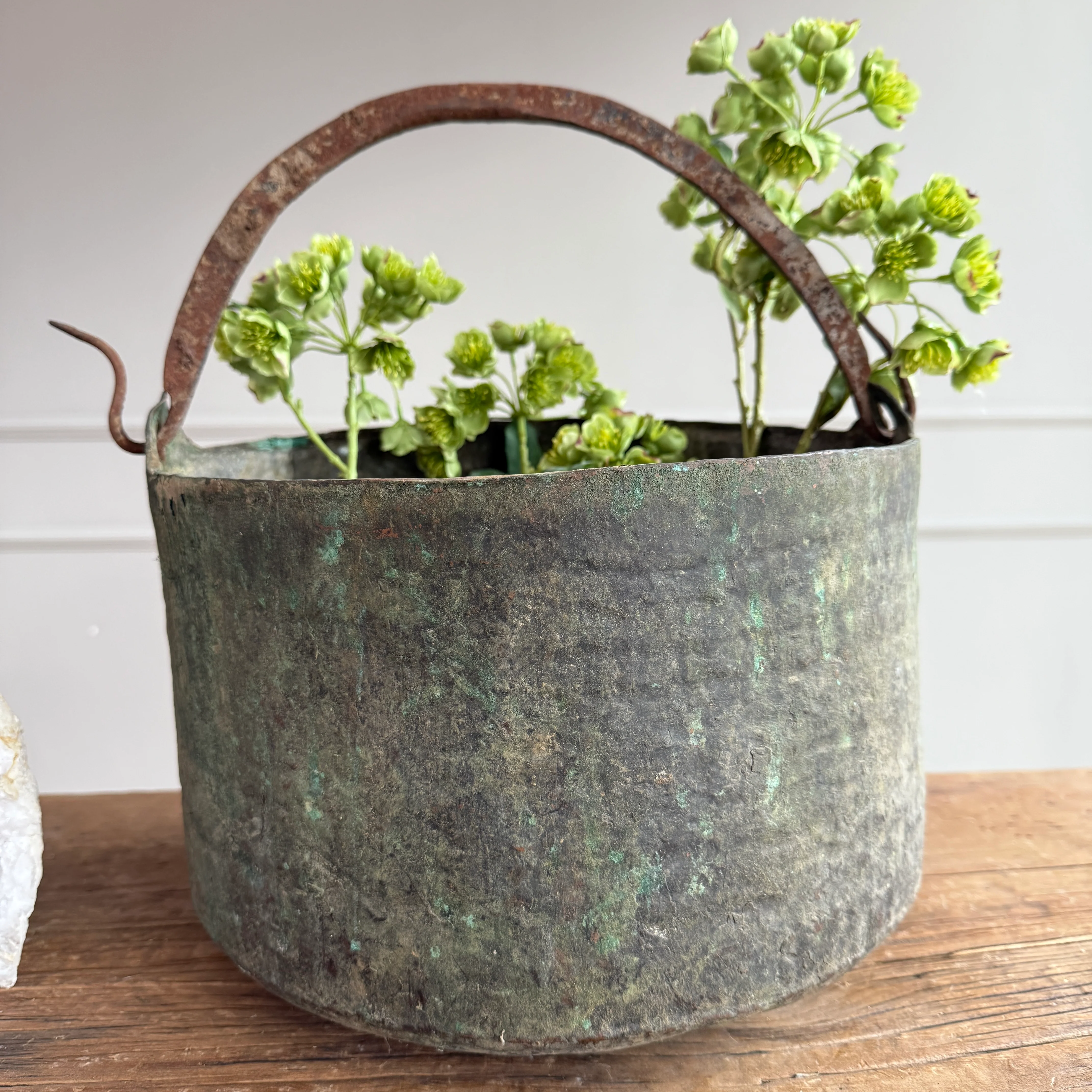 Vintage Copper Cauldron Planter C - Image 3