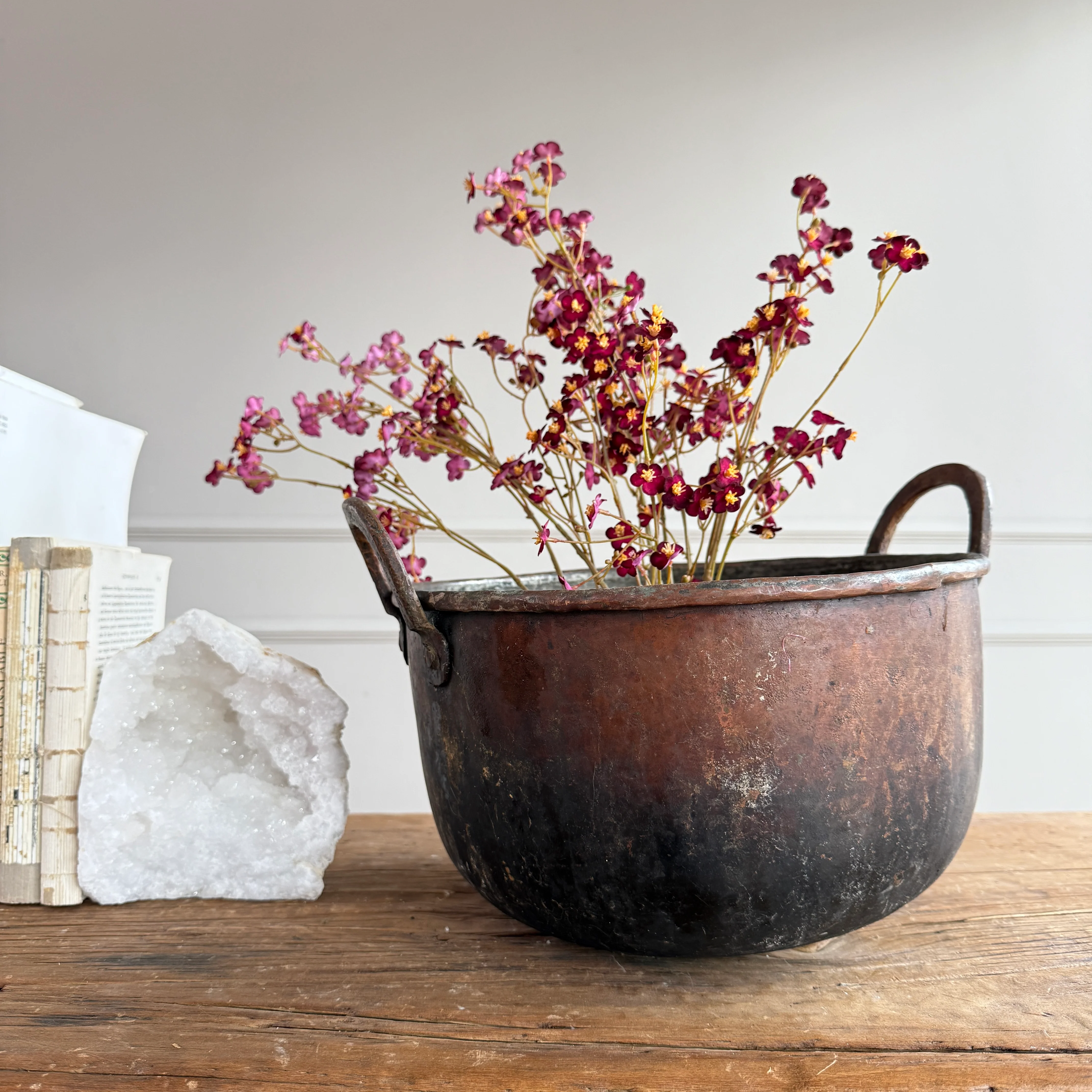 Vintage Copper Cauldron Planter D - Image 2