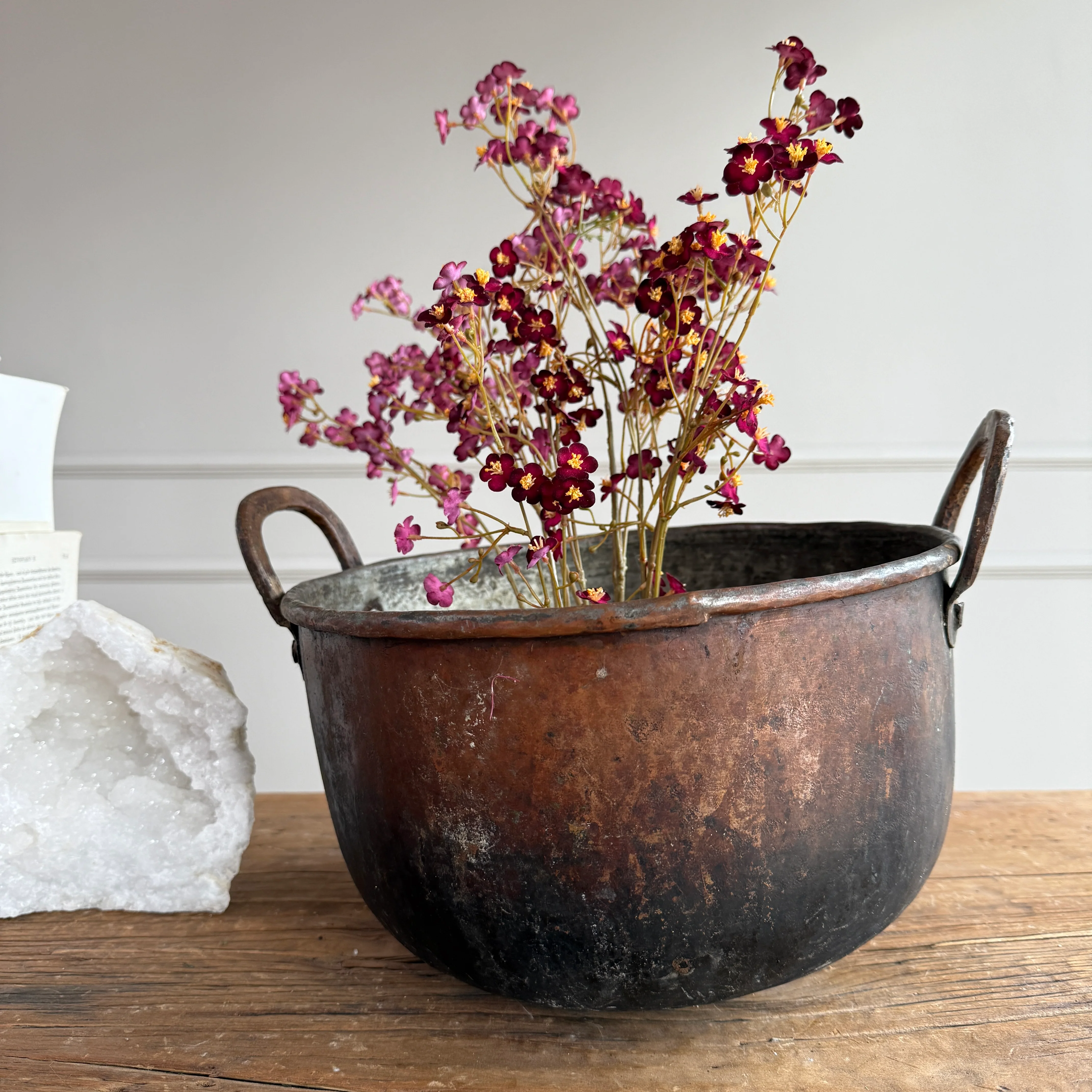 Vintage Copper Cauldron Planter D - Image 3