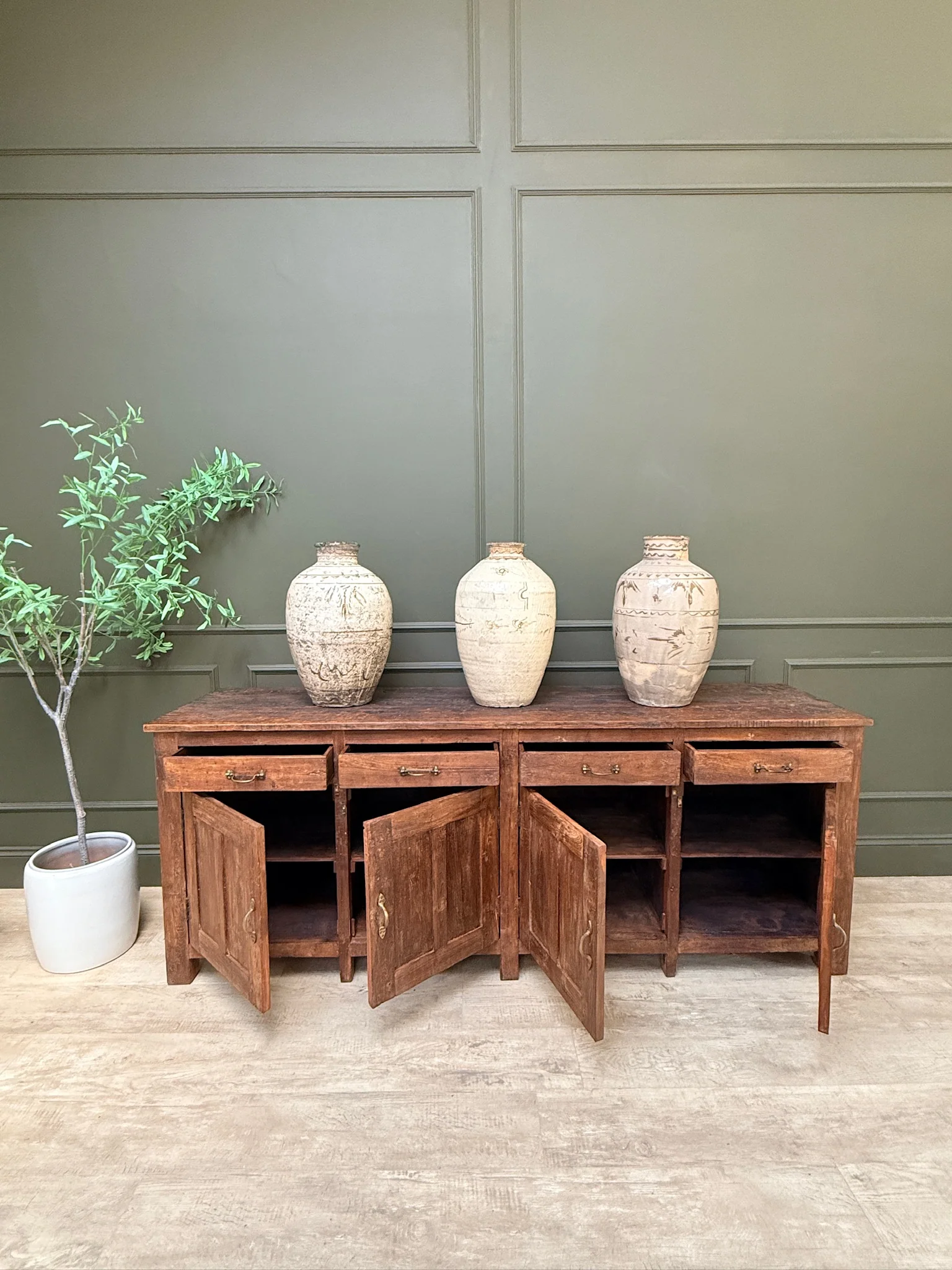 Vintage Dark Wood Sideboard | Vince - Image 10