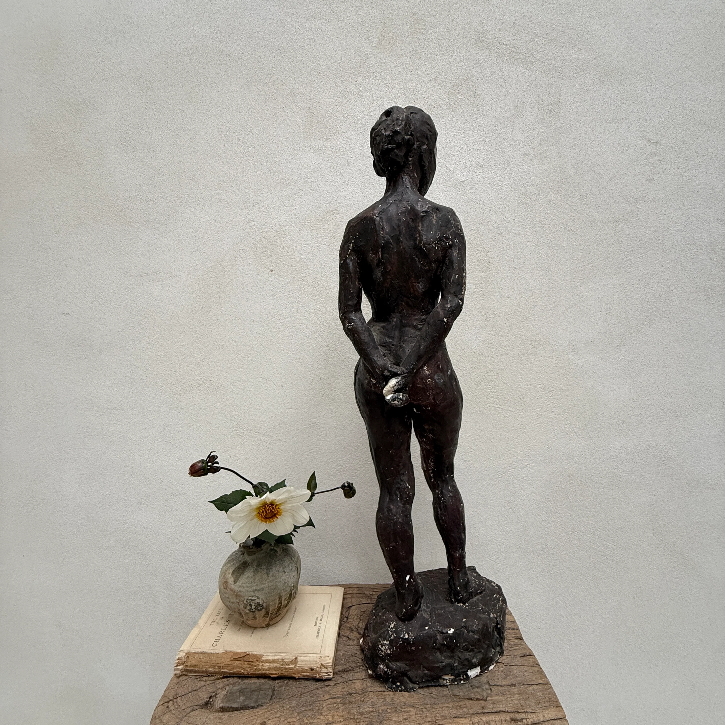 Vintage Female Form Plaster Statue | Standing - Image 2